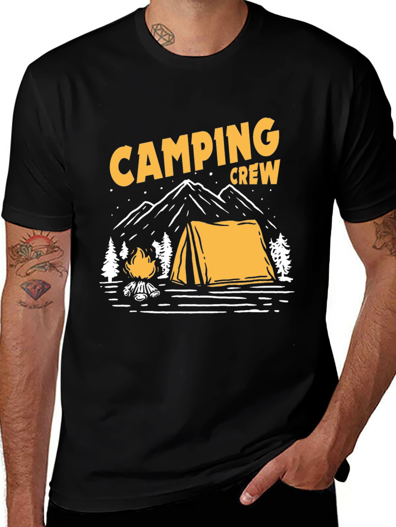 Camping Crew Graphic Tee - Outdoor Adventure Shirt