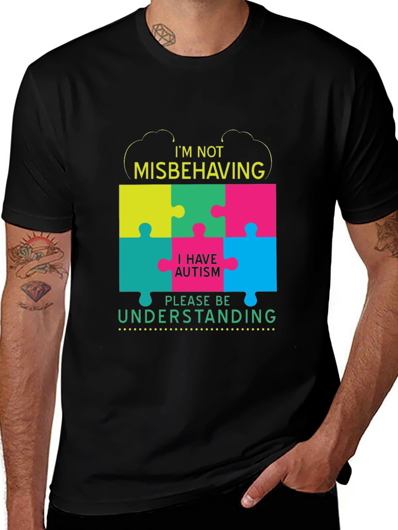Variant 25 of Autism Awareness T-Shirt - I'm Not Misbehaving