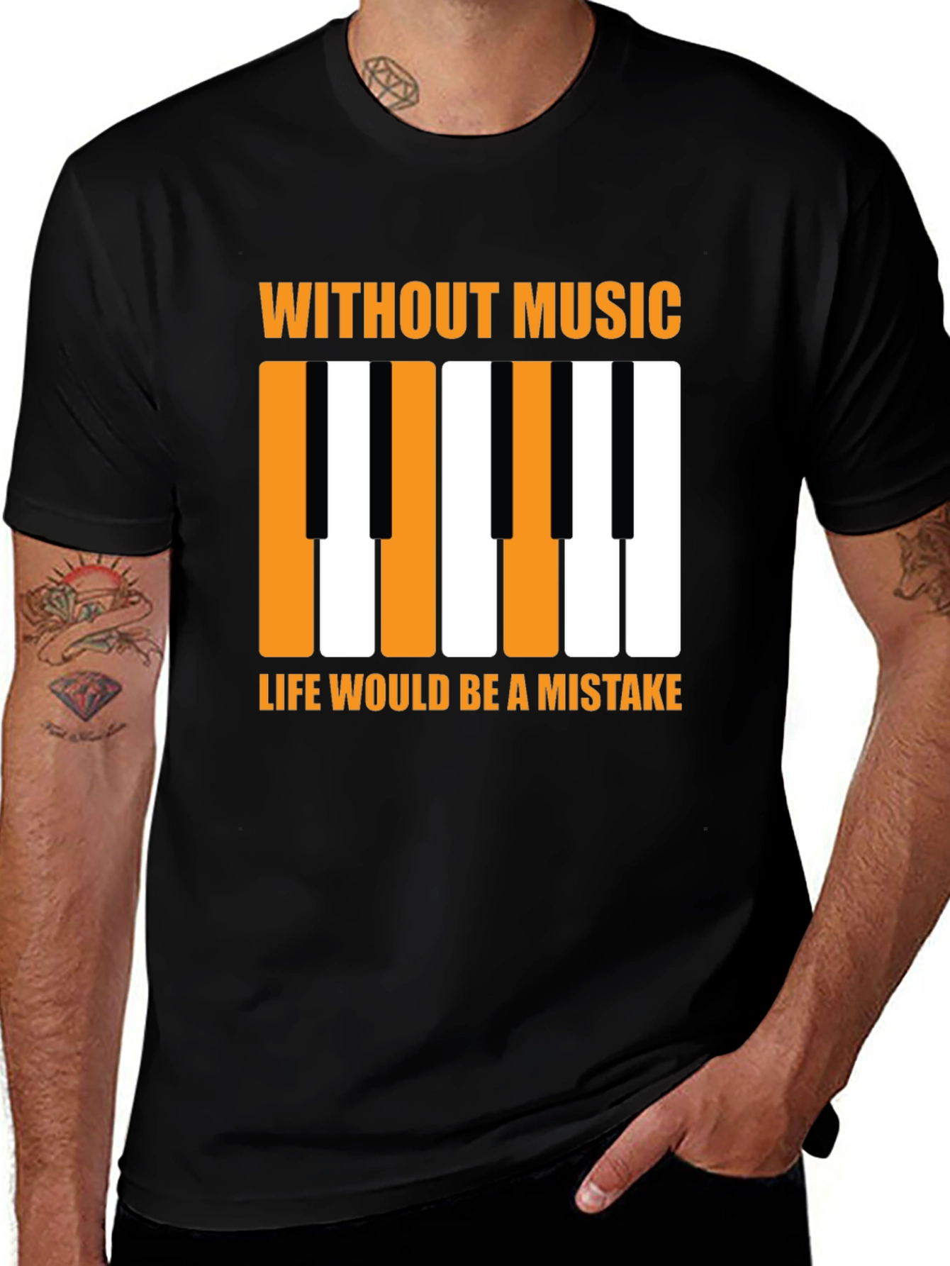 Variant 17 of Music Lover T-Shirt: Without Music Life Would Be A Mistake