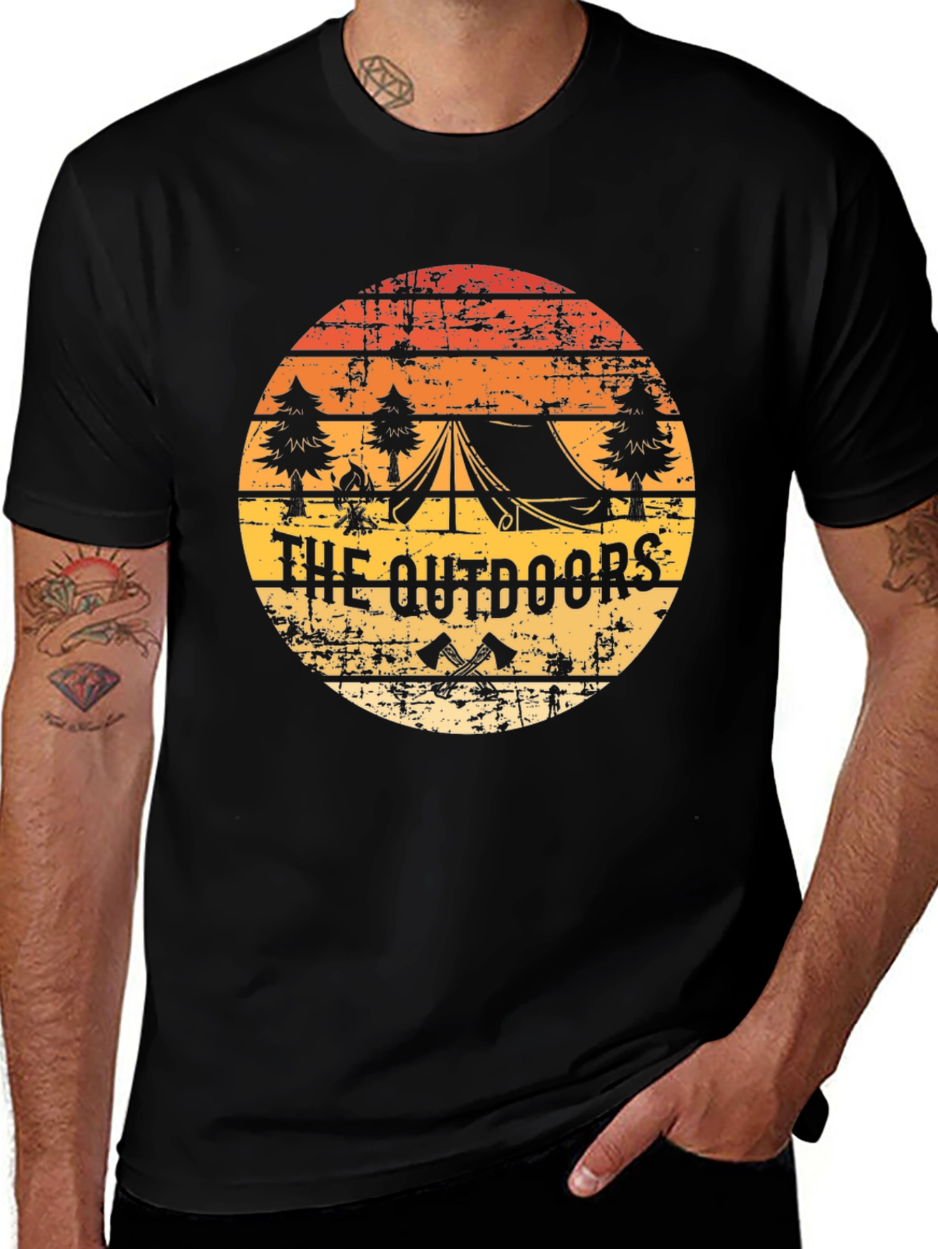 Variant 29 of The Outdoors Camping Graphic T-Shirt