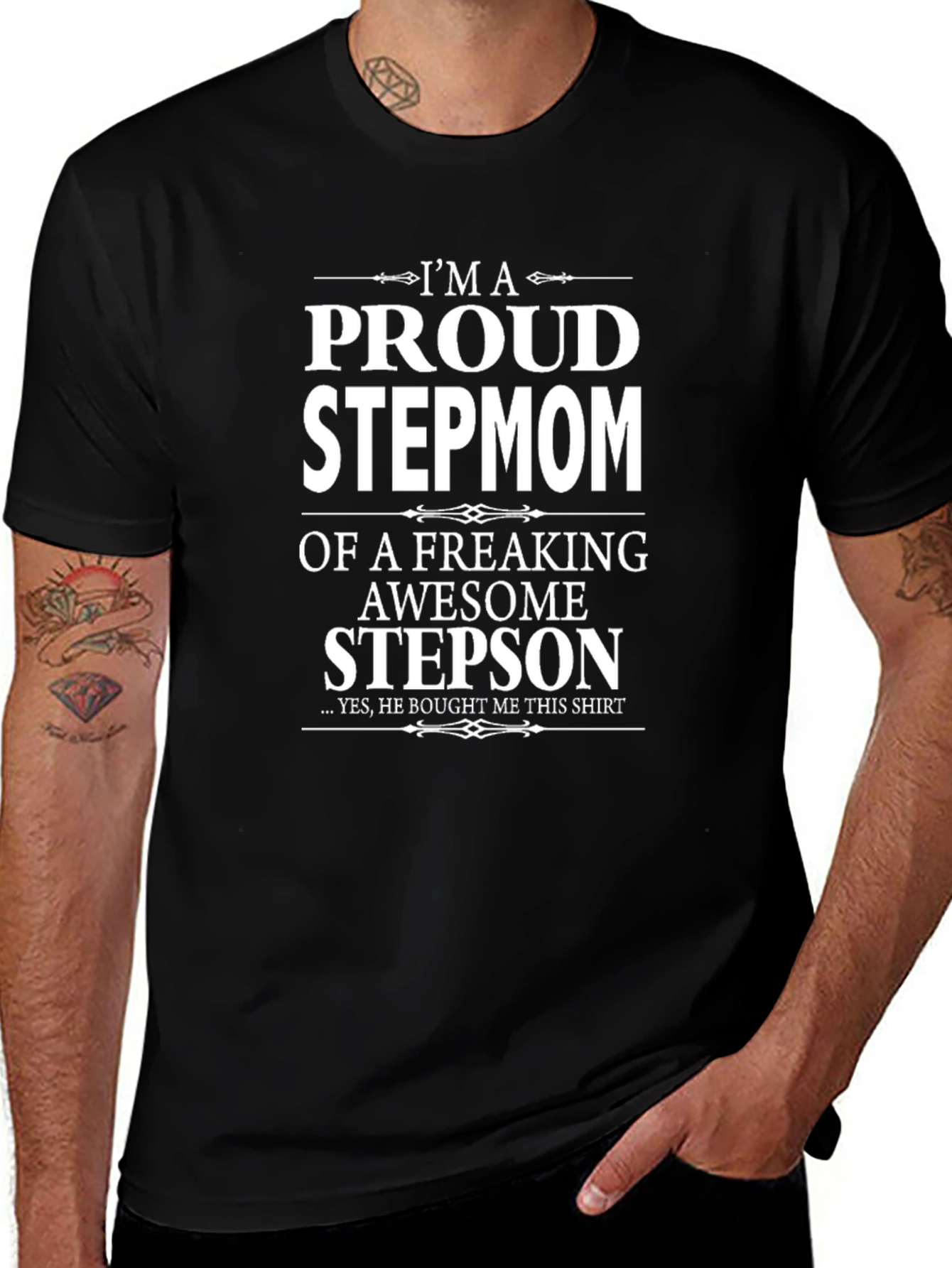 Variant 21 of Proud Stepmom T-Shirt - Freaking Awesome Stepson Gift