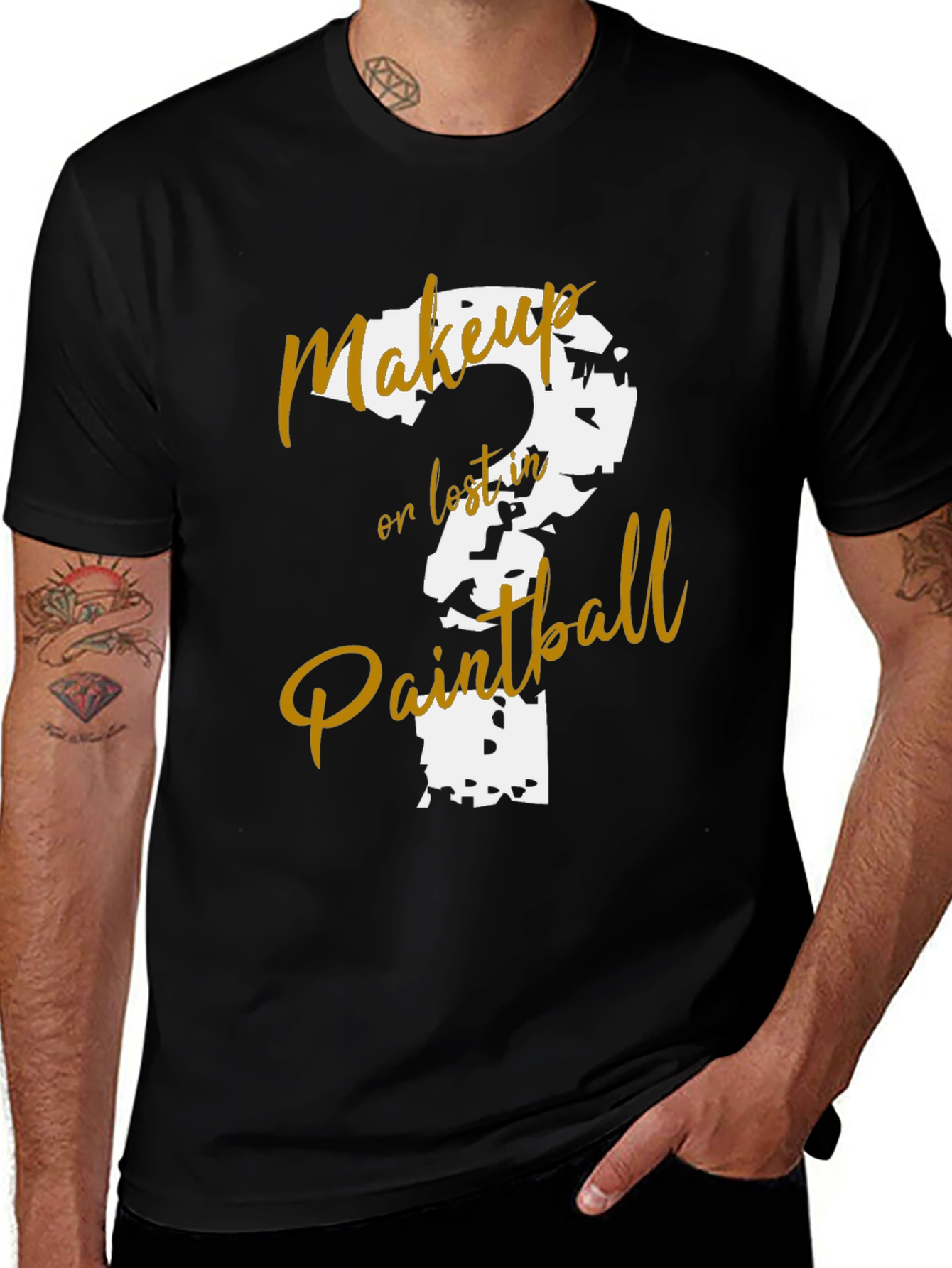 Variant 20 of Makeup or Lost in Paintball T-Shirt