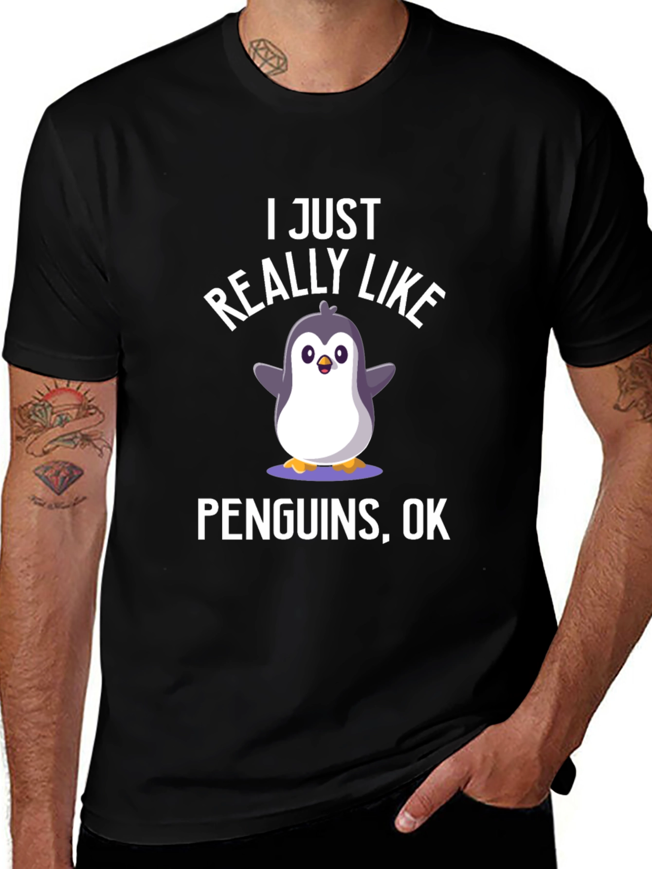 Variant 13 of Penguin Lover T-Shirt - I Just Really Like Penguins, OK