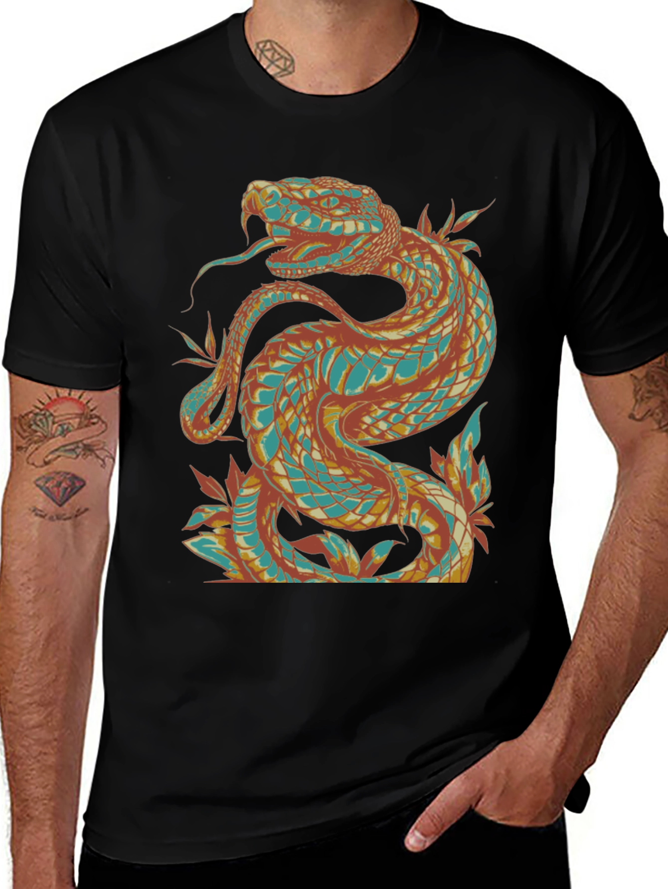 Variant 16 of Snake Graphic Tee - Cool & Unique Design