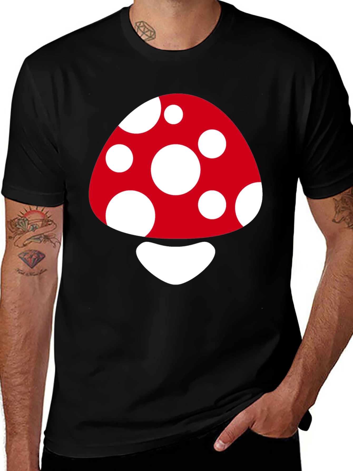 Variant 21 of Funky Mushroom Graphic T-Shirt