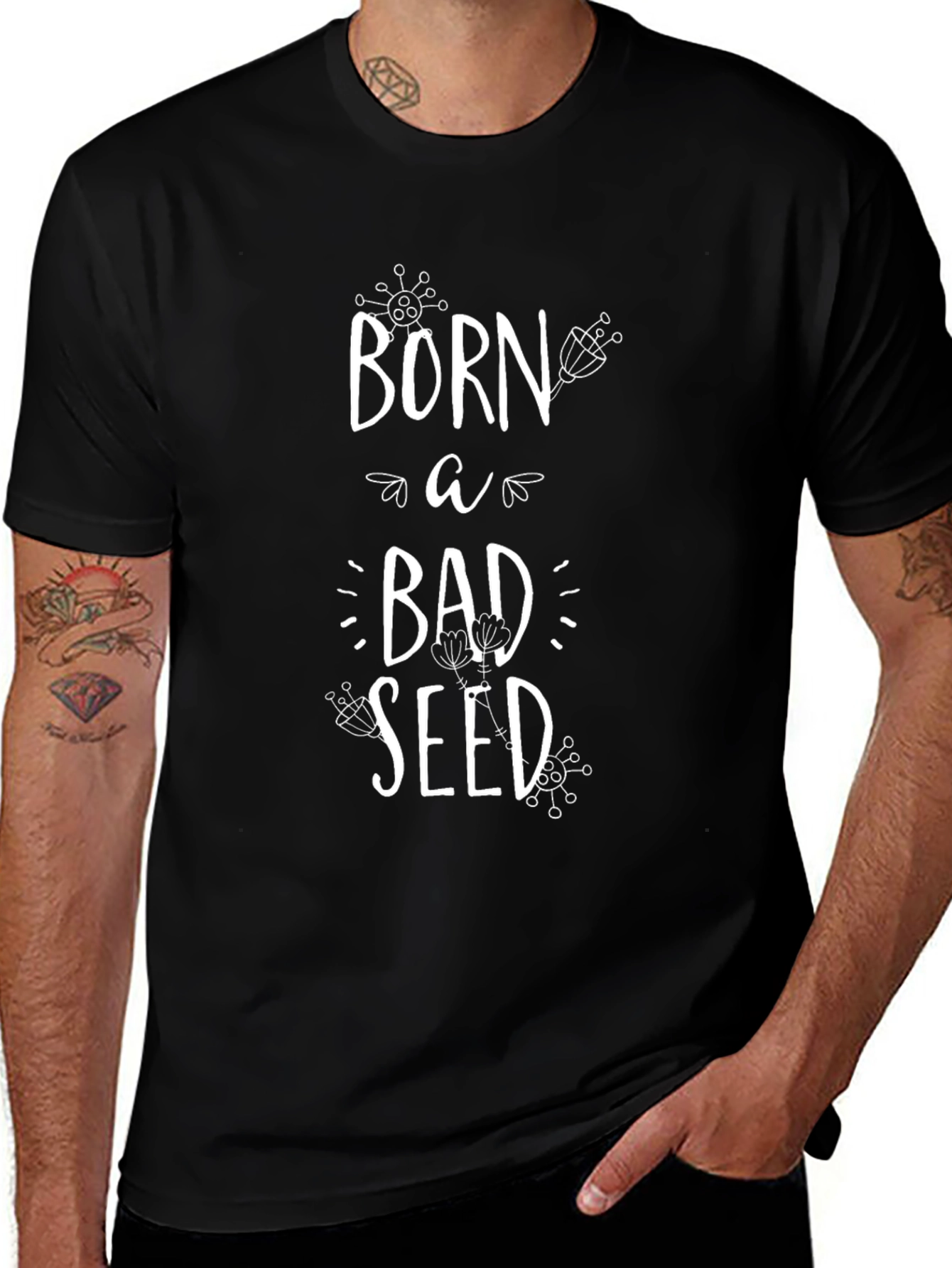 Variant 15 of Born A Bad Seed Black Graphic Tee