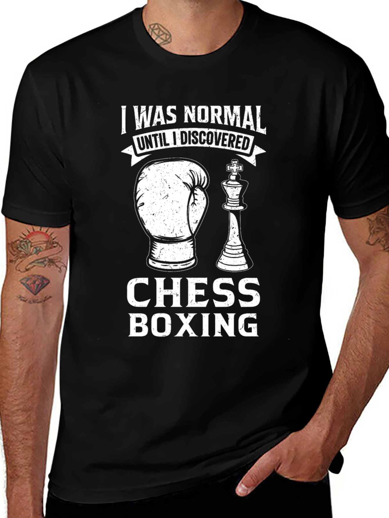 Variant 5 of Chess Boxing Graphic Tee - Normal Until I Discovered