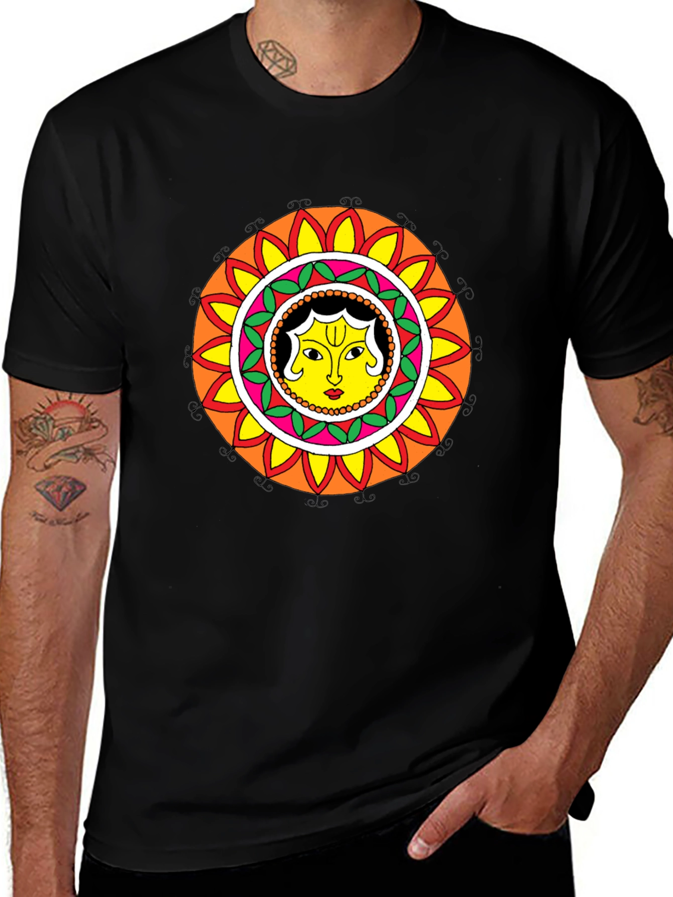Variant 10 of Unique Mandala T-Shirt - Artistic Graphic Tee