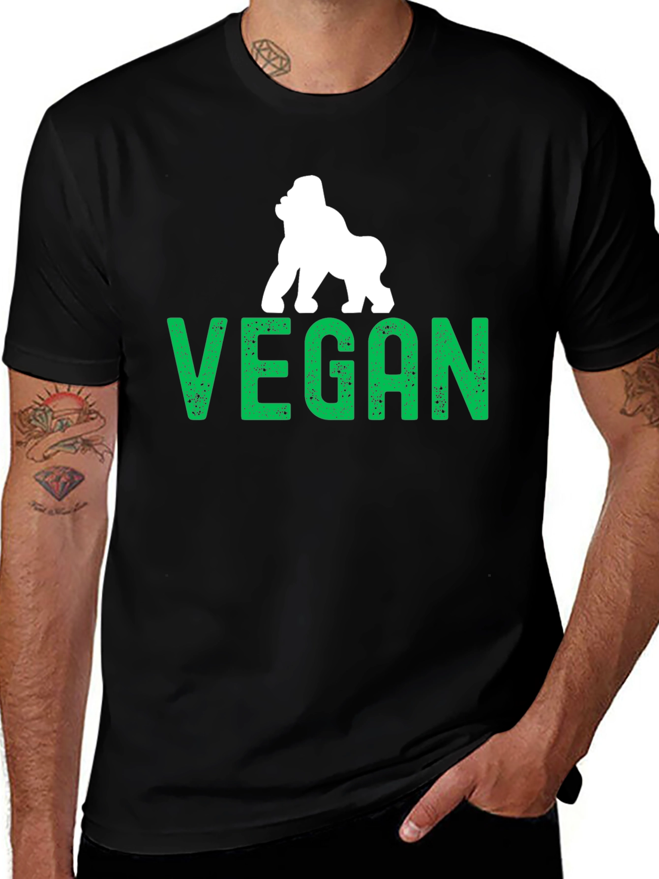 Variant 19 of Vegan Gorilla Graphic T-Shirt