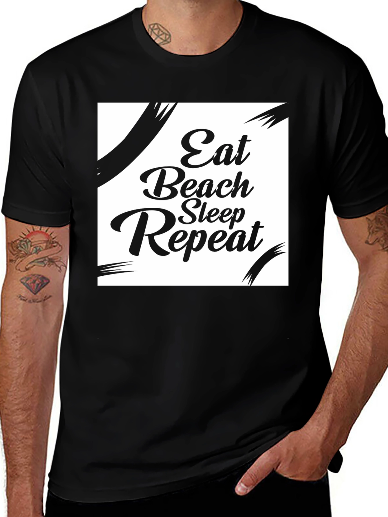 Variant 7 of Eat Beach Sleep Repeat Graphic Tee