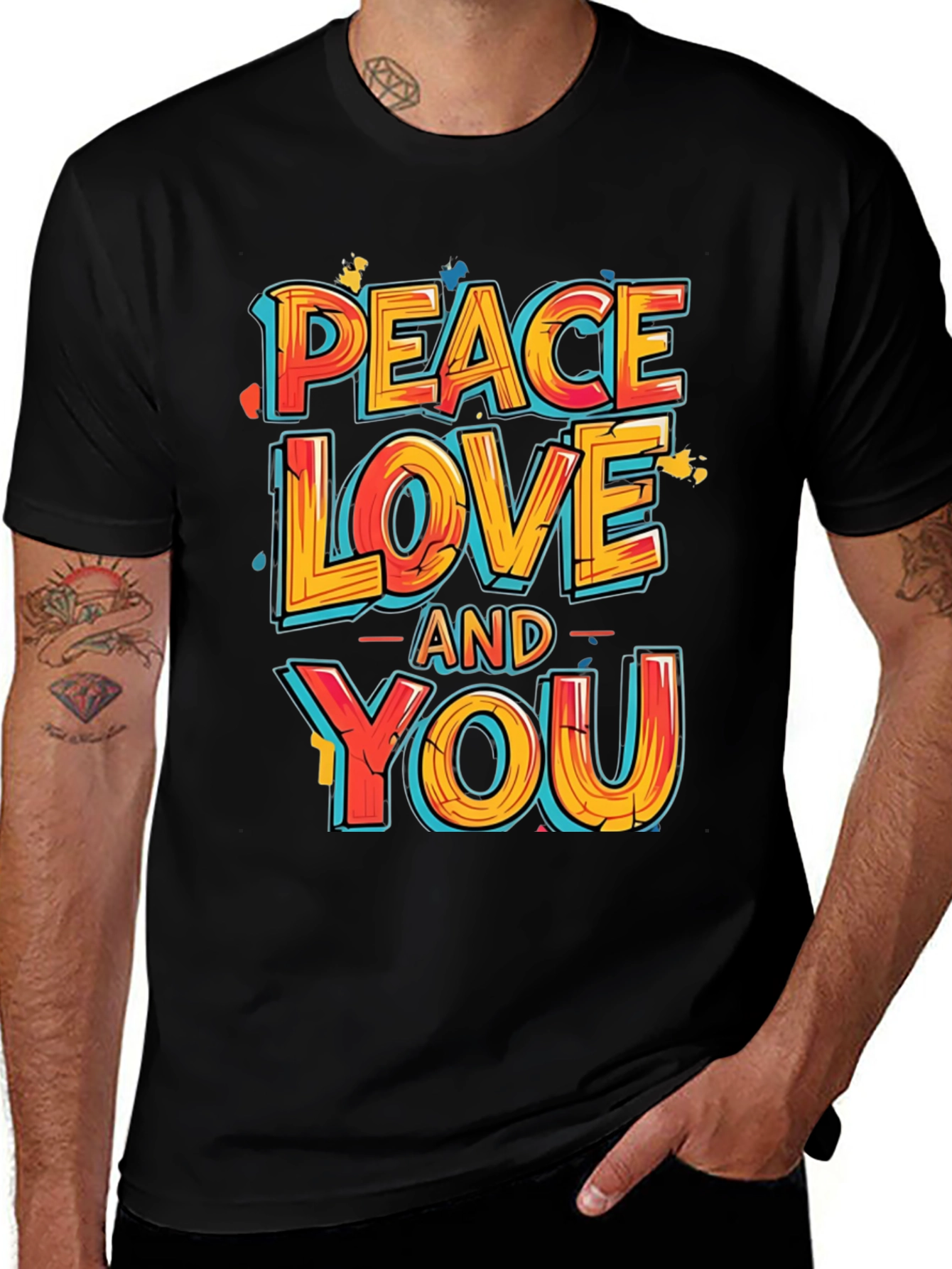 Variant 26 of Peace, Love & You Graphic Tee - Positive Vibes