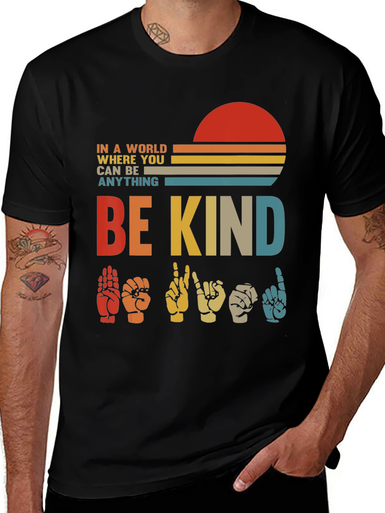 Variant 23 of Be Kind Sign Language T-Shirt