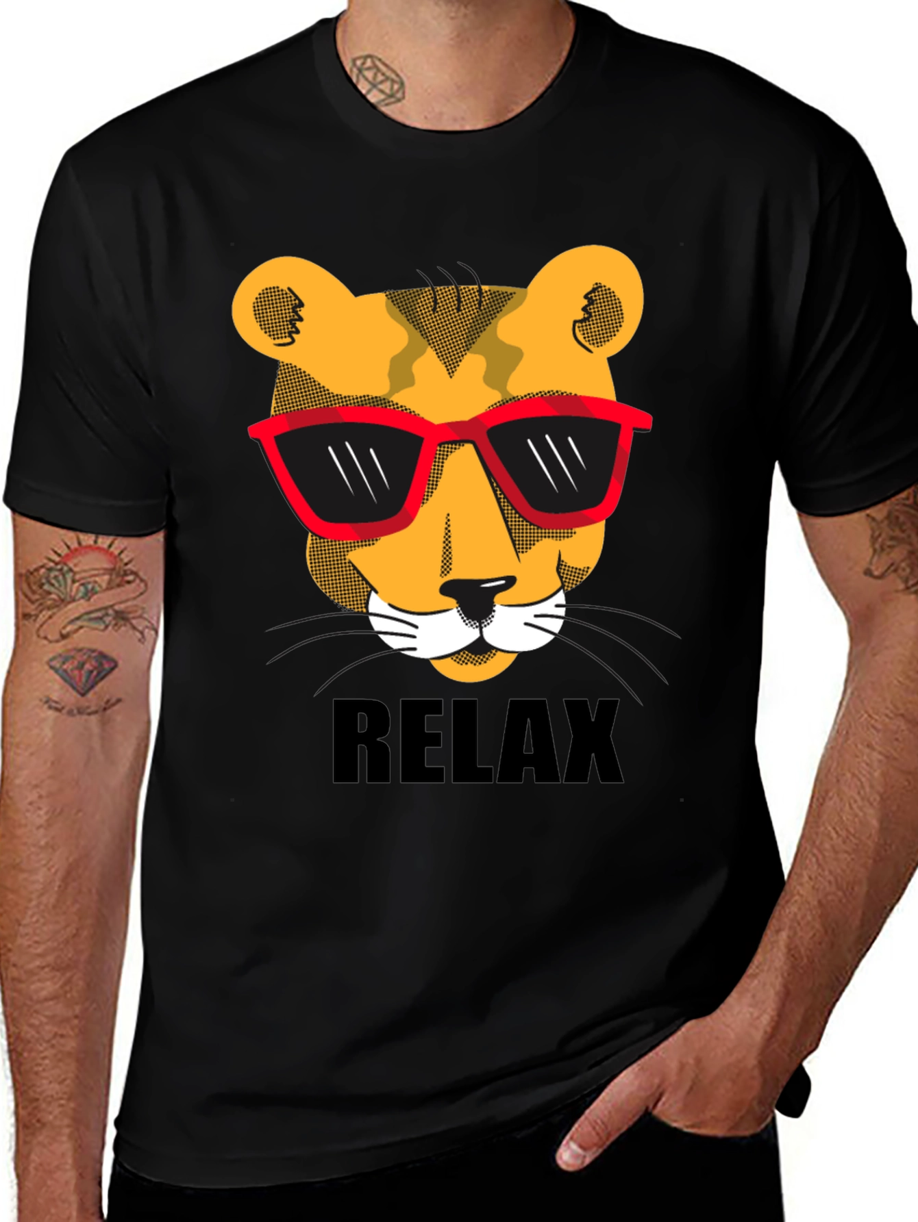 Variant 22 of Cool Cat Relax Graphic T-Shirt