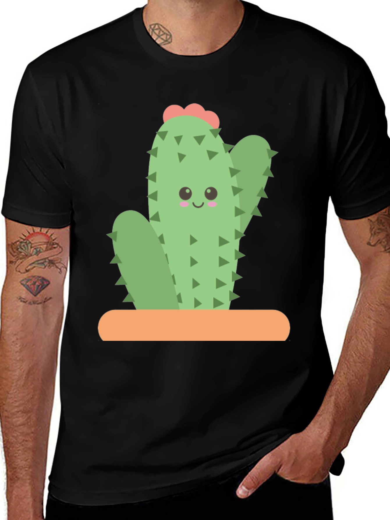 Variant 8 of Cute Cactus Graphic Tee - Trendy Unisex T-Shirt