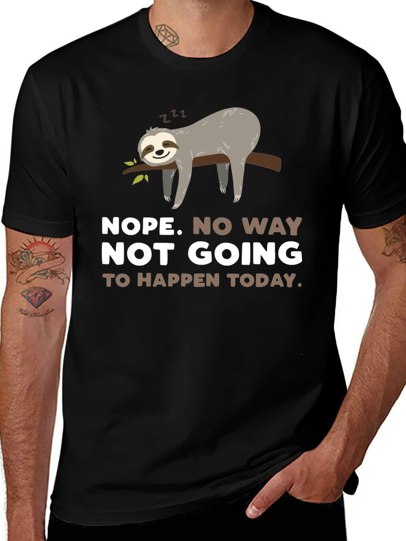 Variant 15 of Nope Sloth Graphic T-Shirt