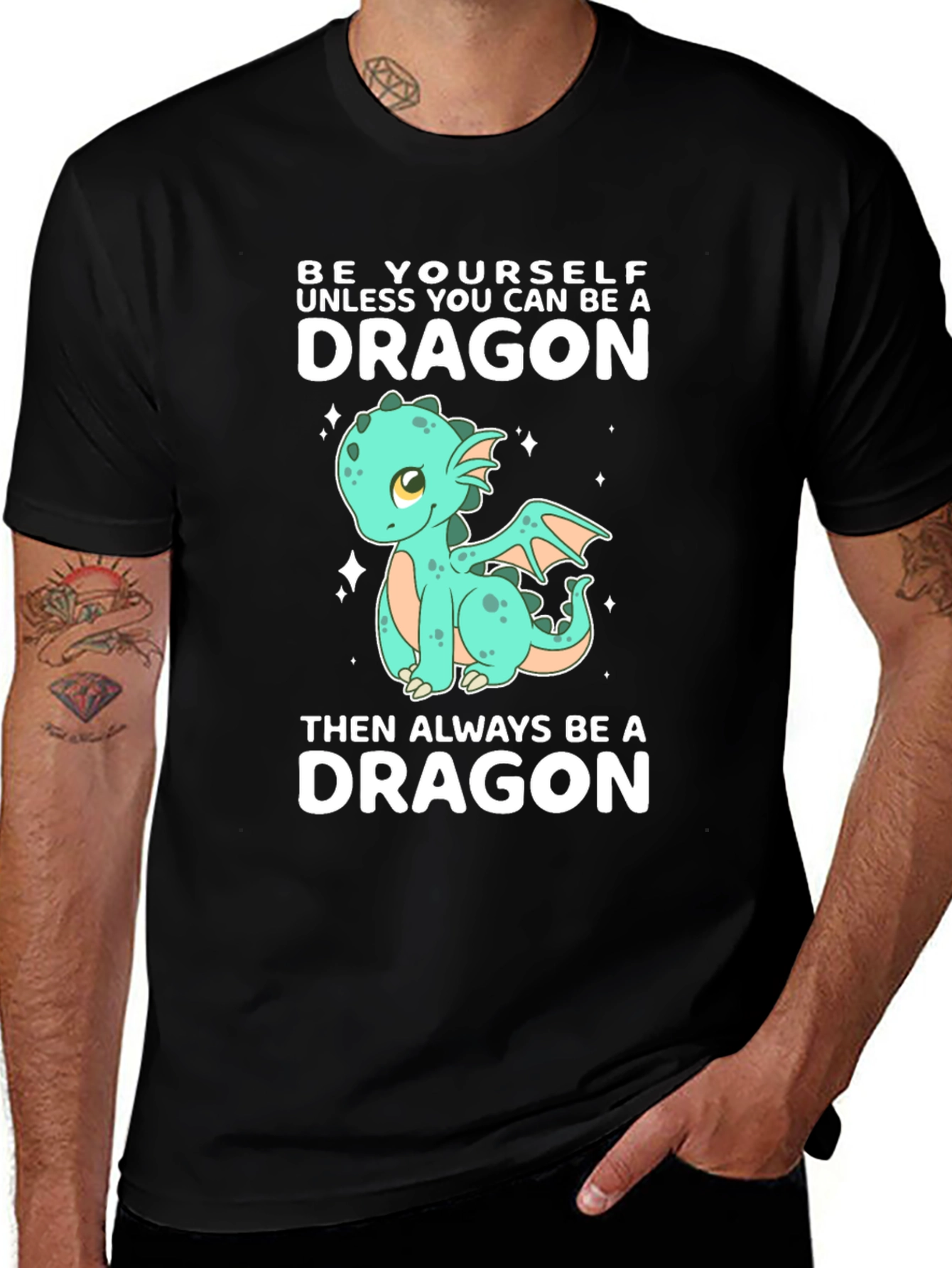 Variant 7 of Be a Dragon T-Shirt - Cute Cartoon Dragon
