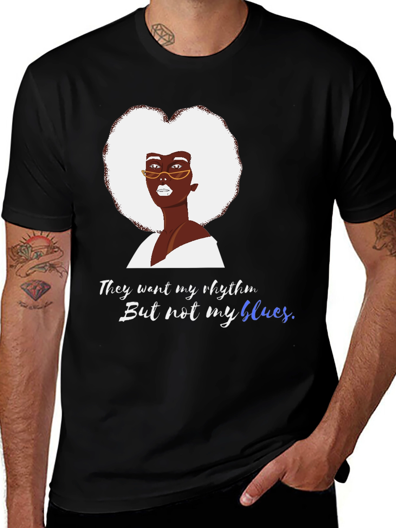 Variant 18 of Rhythm & Blues Graphic Tee - Unisex Black T-Shirt