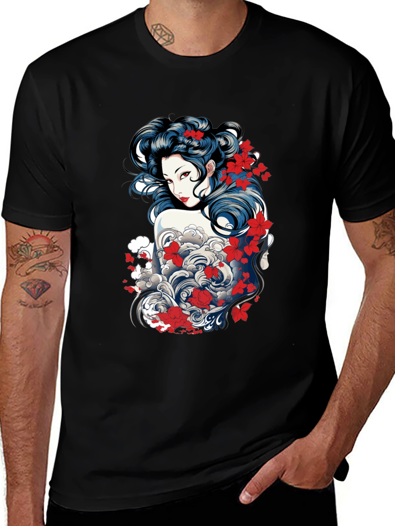 Variant 26 of Geisha Art Black T-Shirt