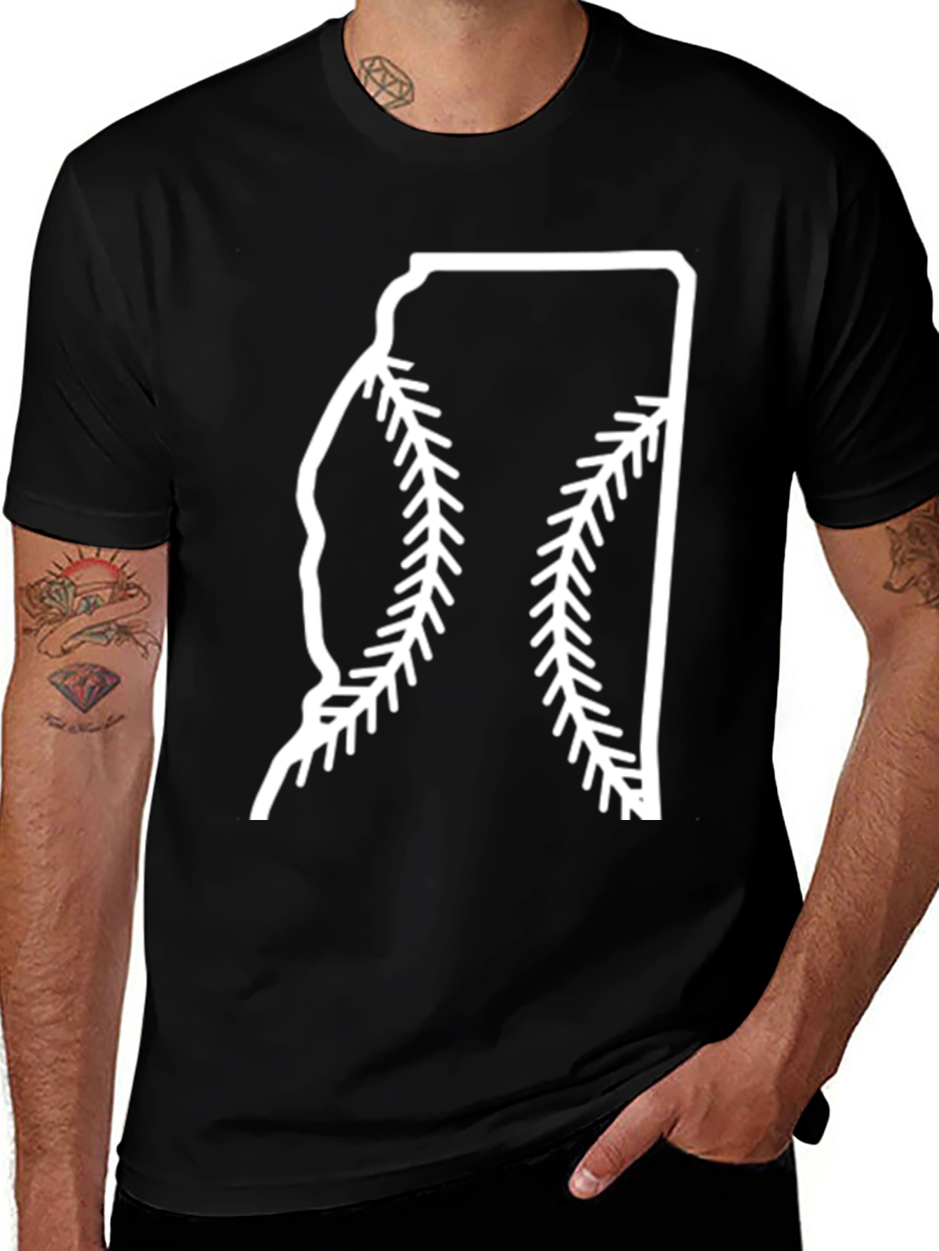 Variant 27 of Baseball State Outline Graphic Tee