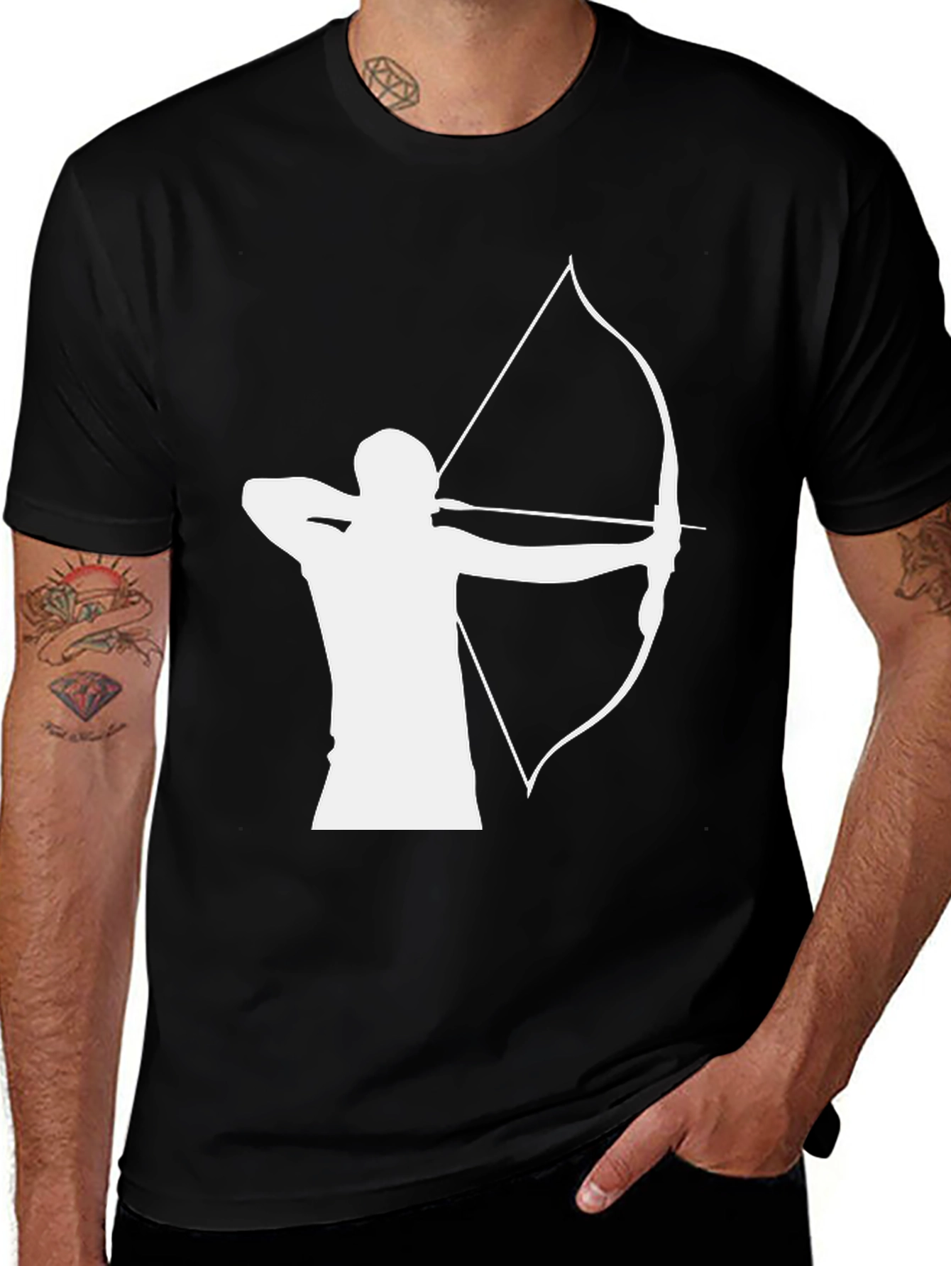 Variant 30 of Archery T-Shirt - Black Graphic Tee
