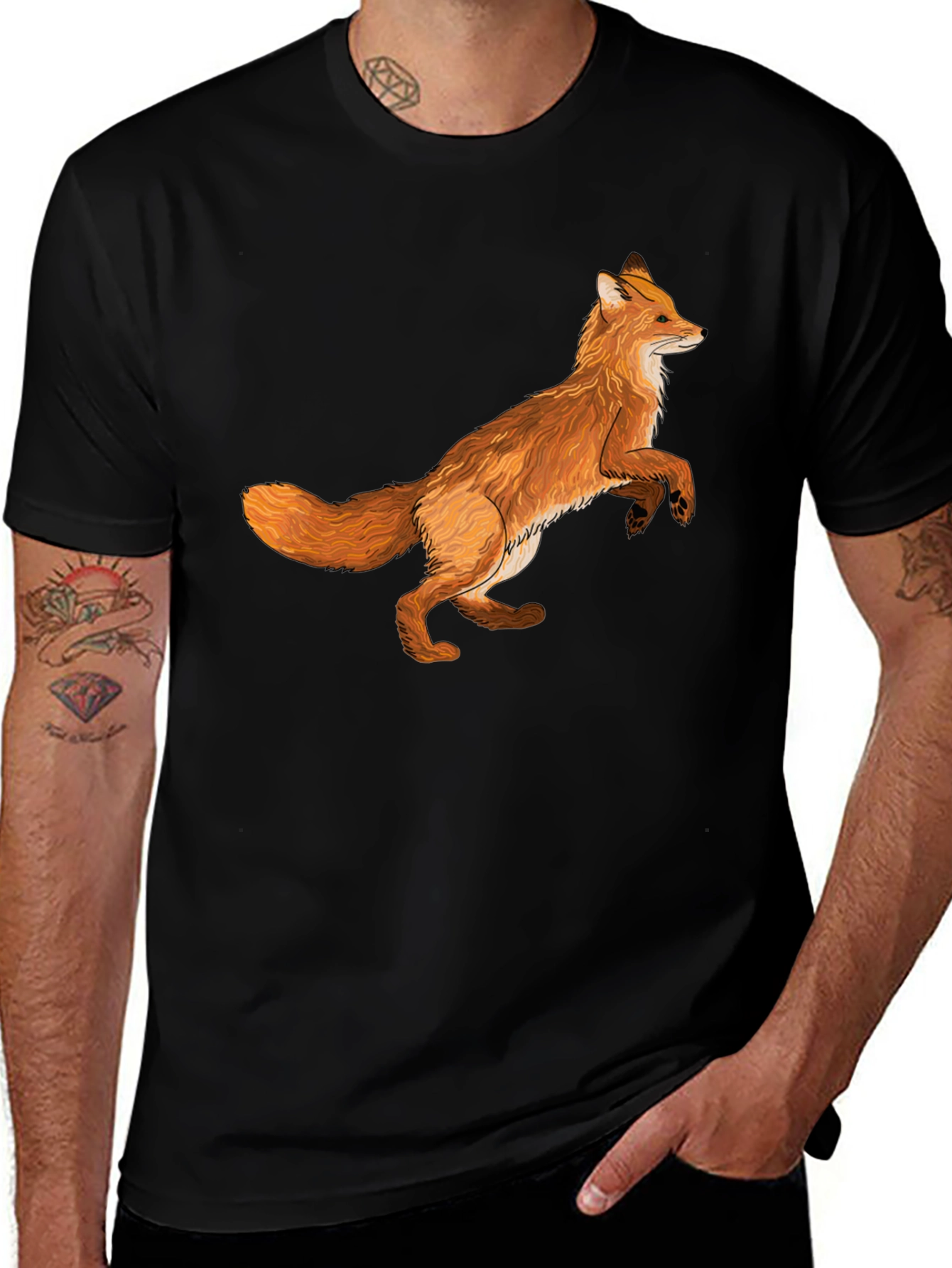 Fox Graphic T-Shirt - Stylish Animal Print Tee