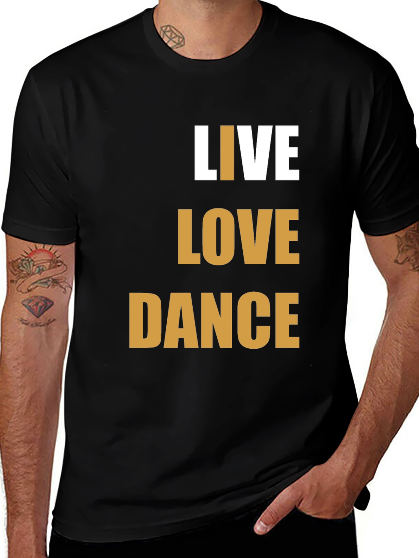 Variant 10 of Live Love Dance Graphic Tee - Stylish Cotton Comfort
