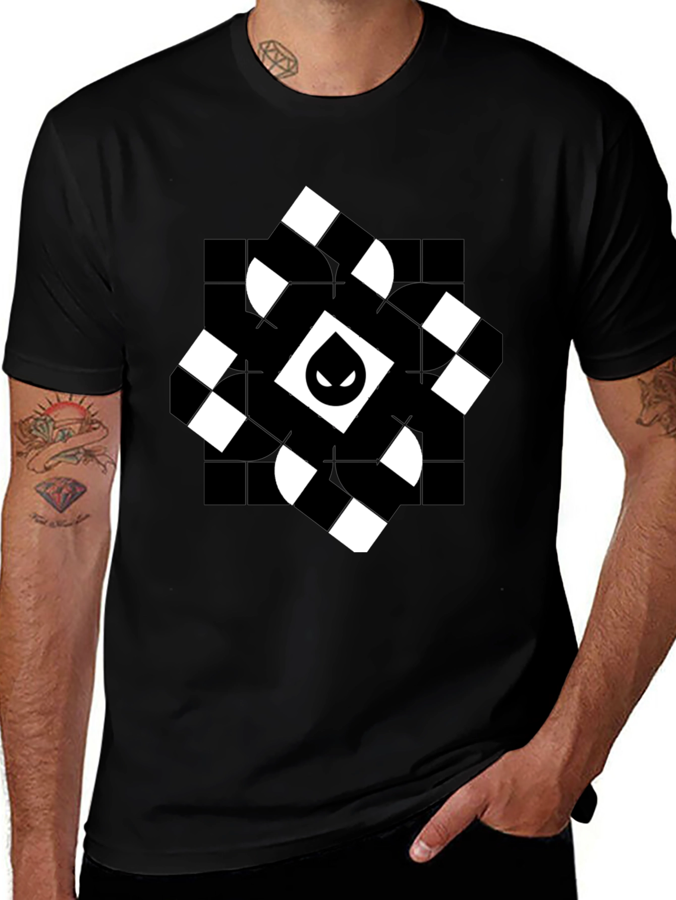 Variant 9 of Abstract Graphic Tee - Black
