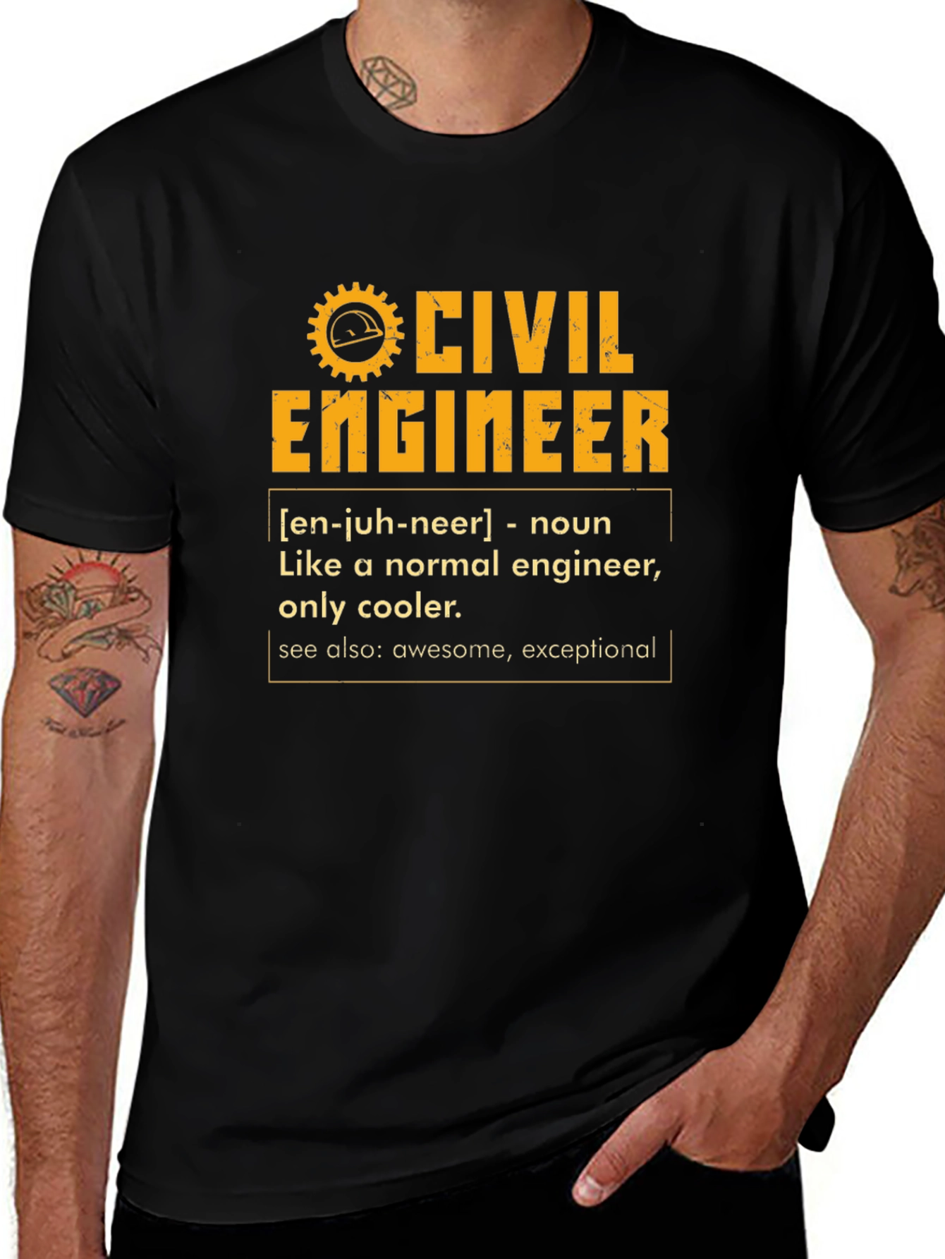 Civil Engineer Definition T-Shirt - Awesome & Exceptional