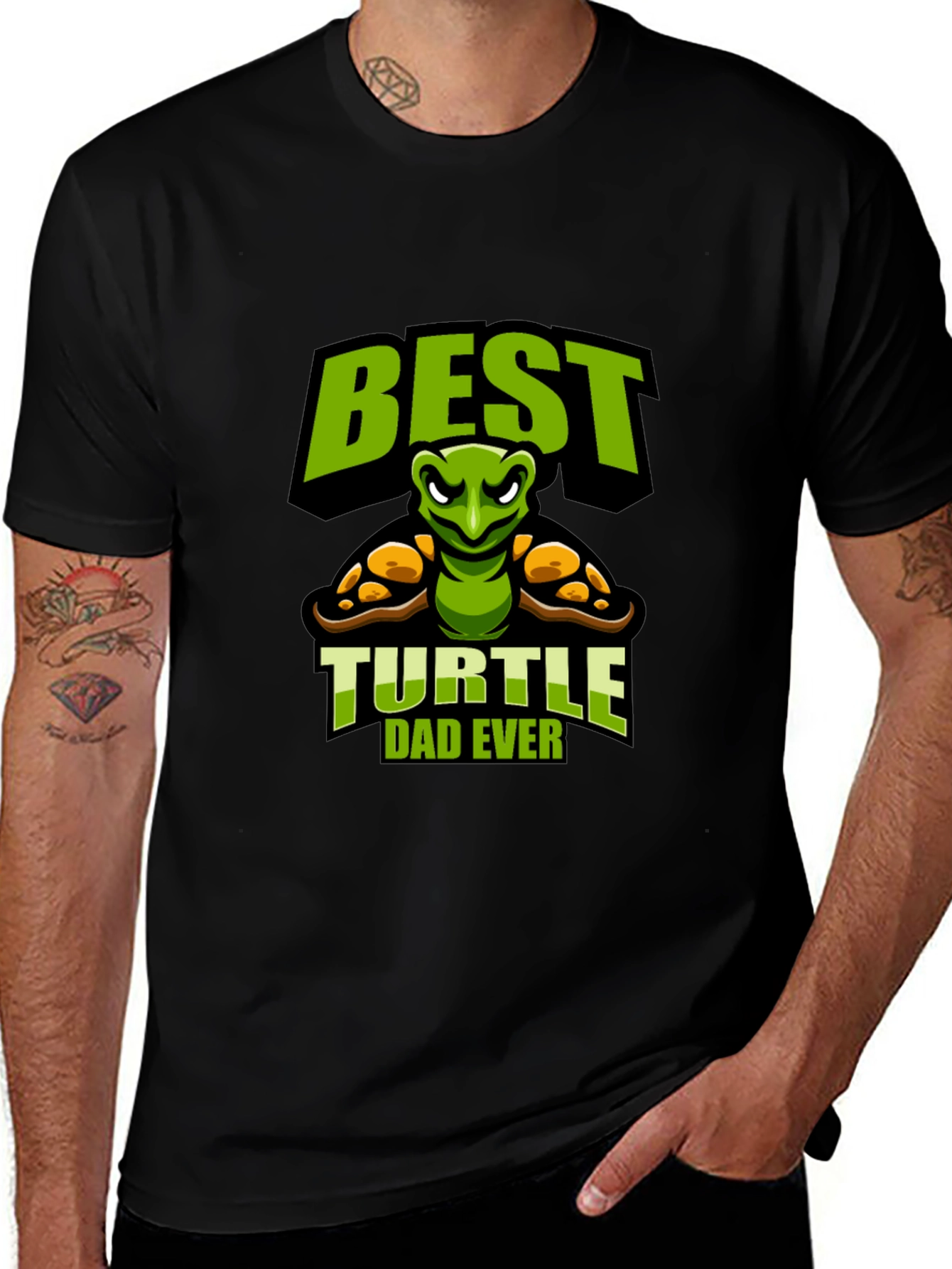 Variant 5 of Best Turtle Dad Ever Graphic T-Shirt
