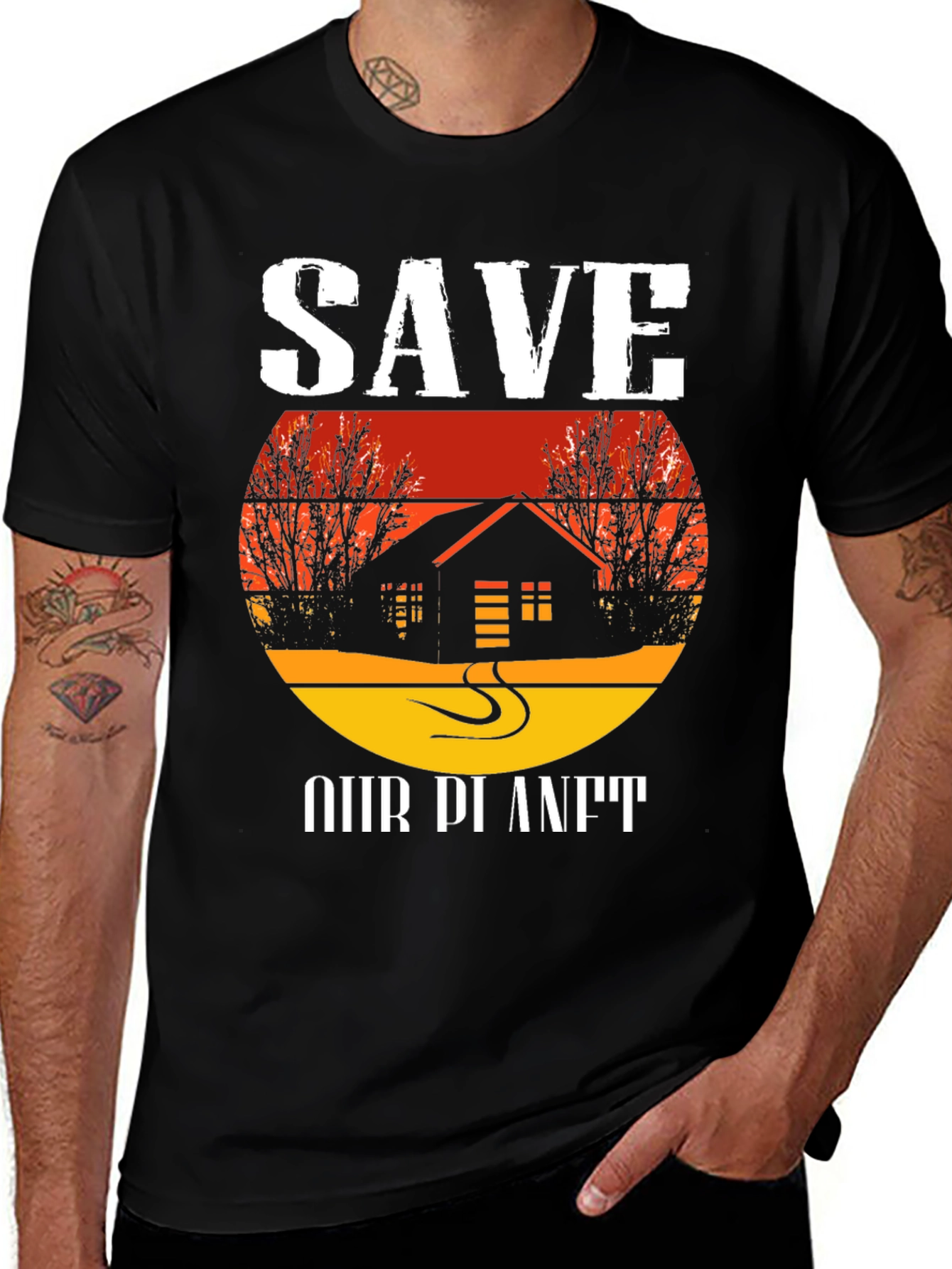 Variant 7 of Save Our Planet Graphic Tee - Eco-Friendly Design