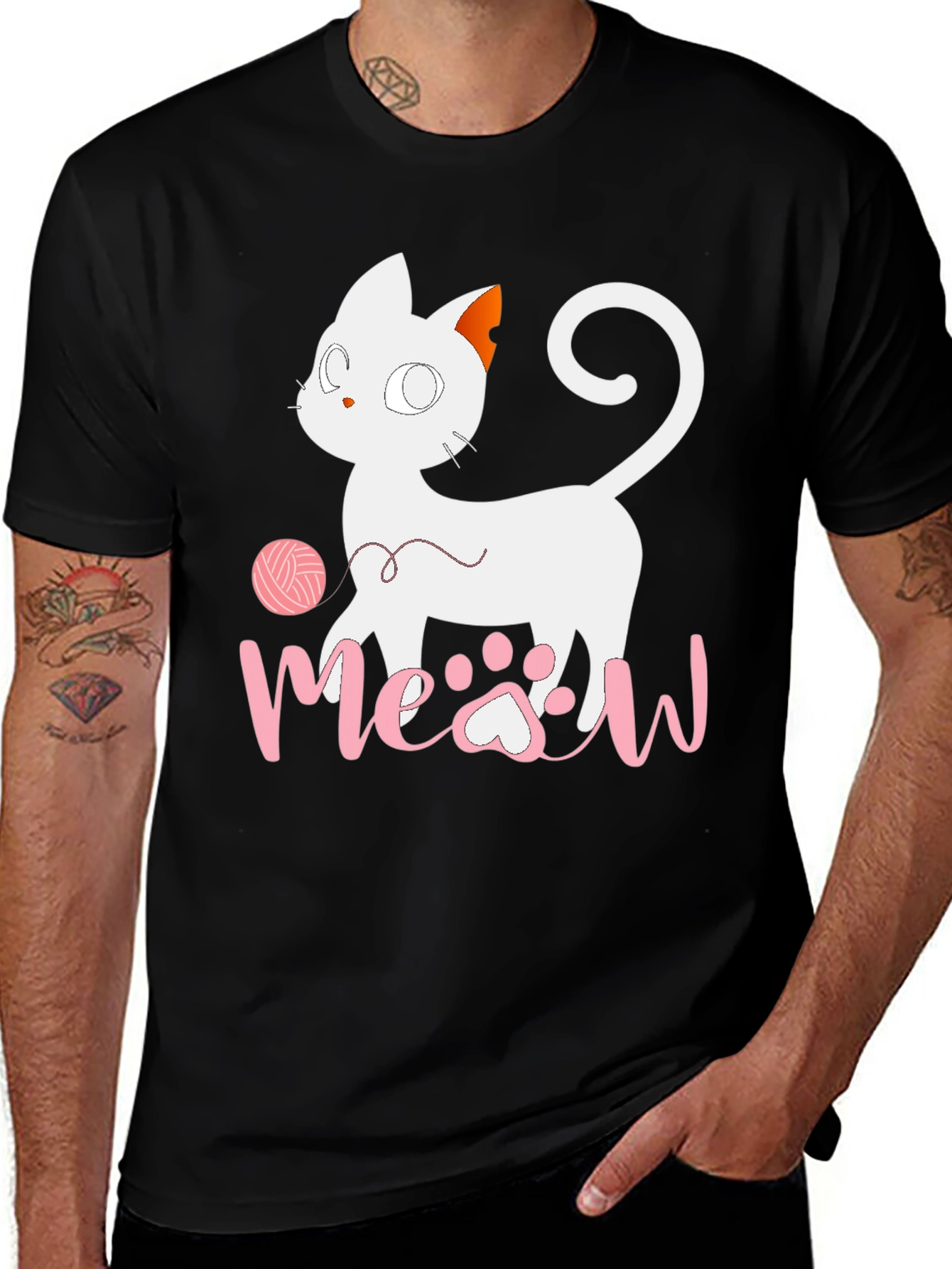 Variant 7 of Cute Cat Meow T-Shirt - Fun Graphic Tee