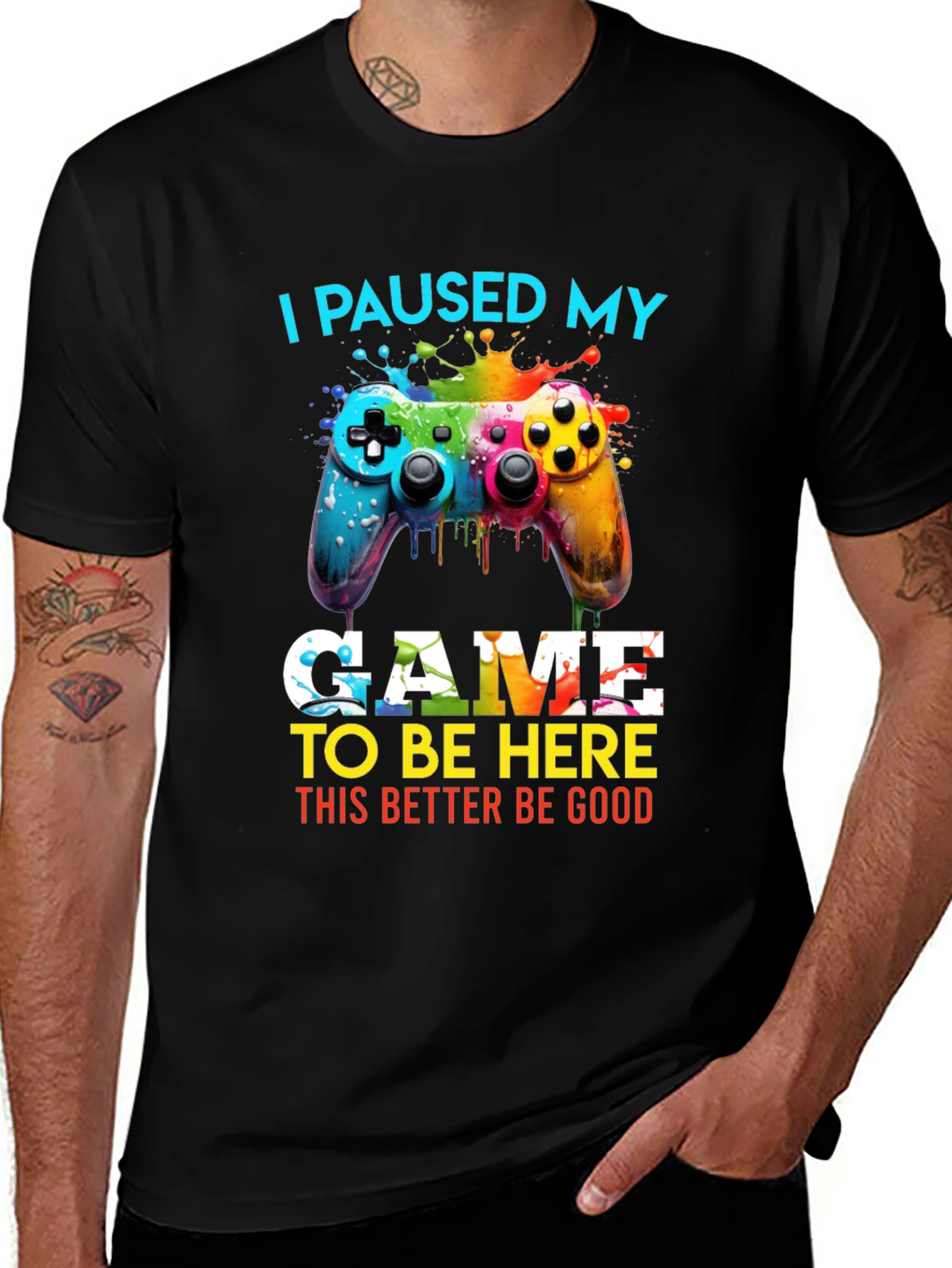 Variant 8 of I Paused My Game T-Shirt - Gamer Humor Tee