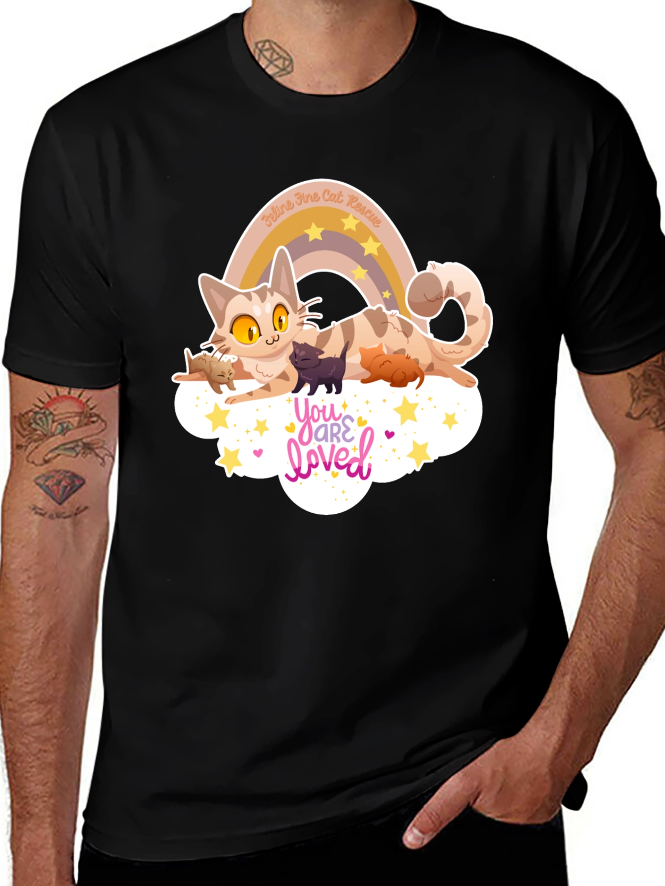 Variant 8 of Feline Fine Cat Rescue T-shirt