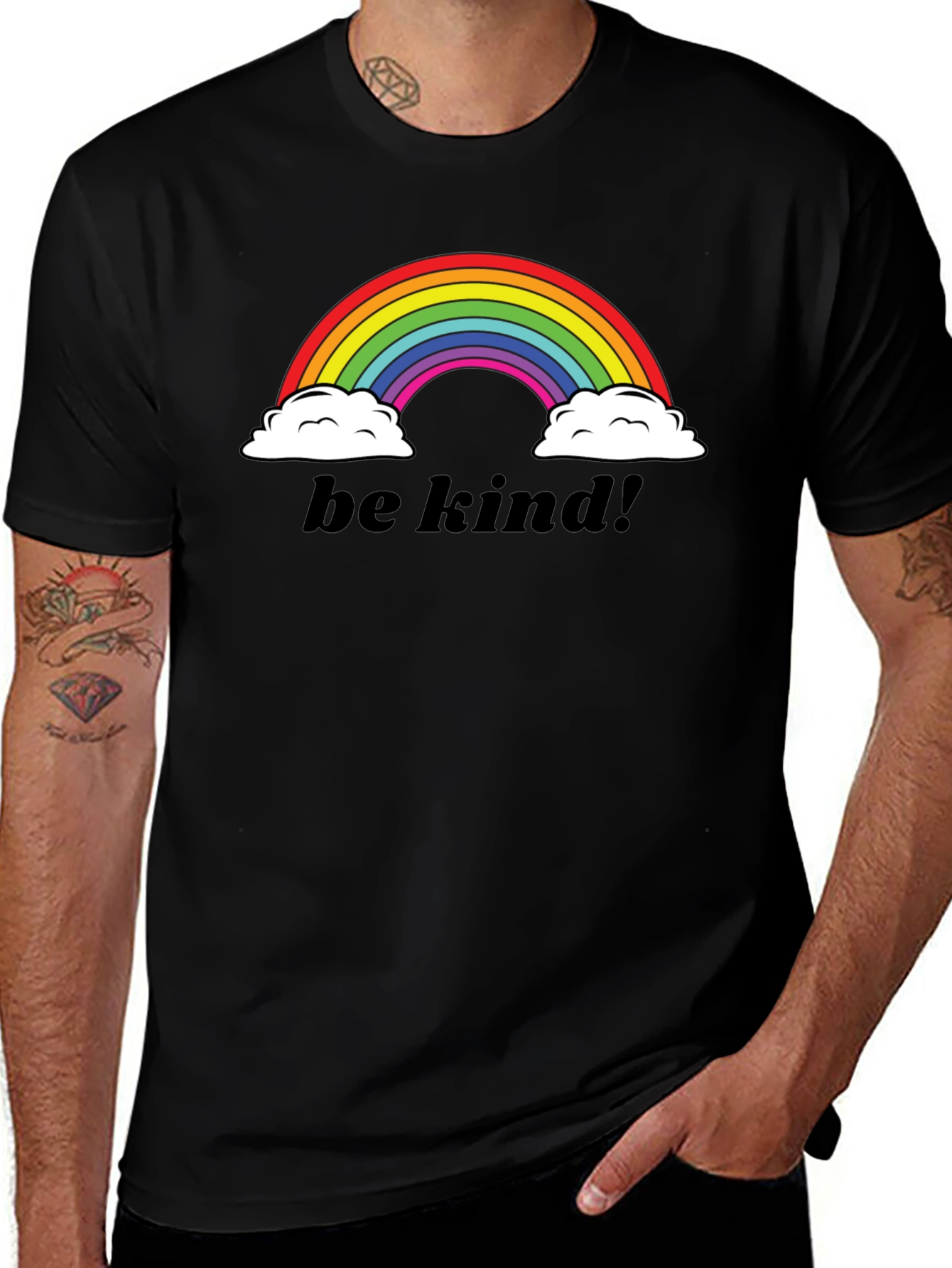 Variant 22 of Be Kind Rainbow Graphic Tee - Positive Vibes T-Shirt