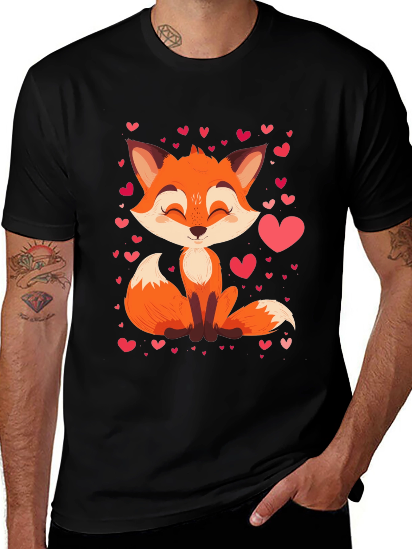 Variant 25 of Valentine's Fox Graphic T-Shirt