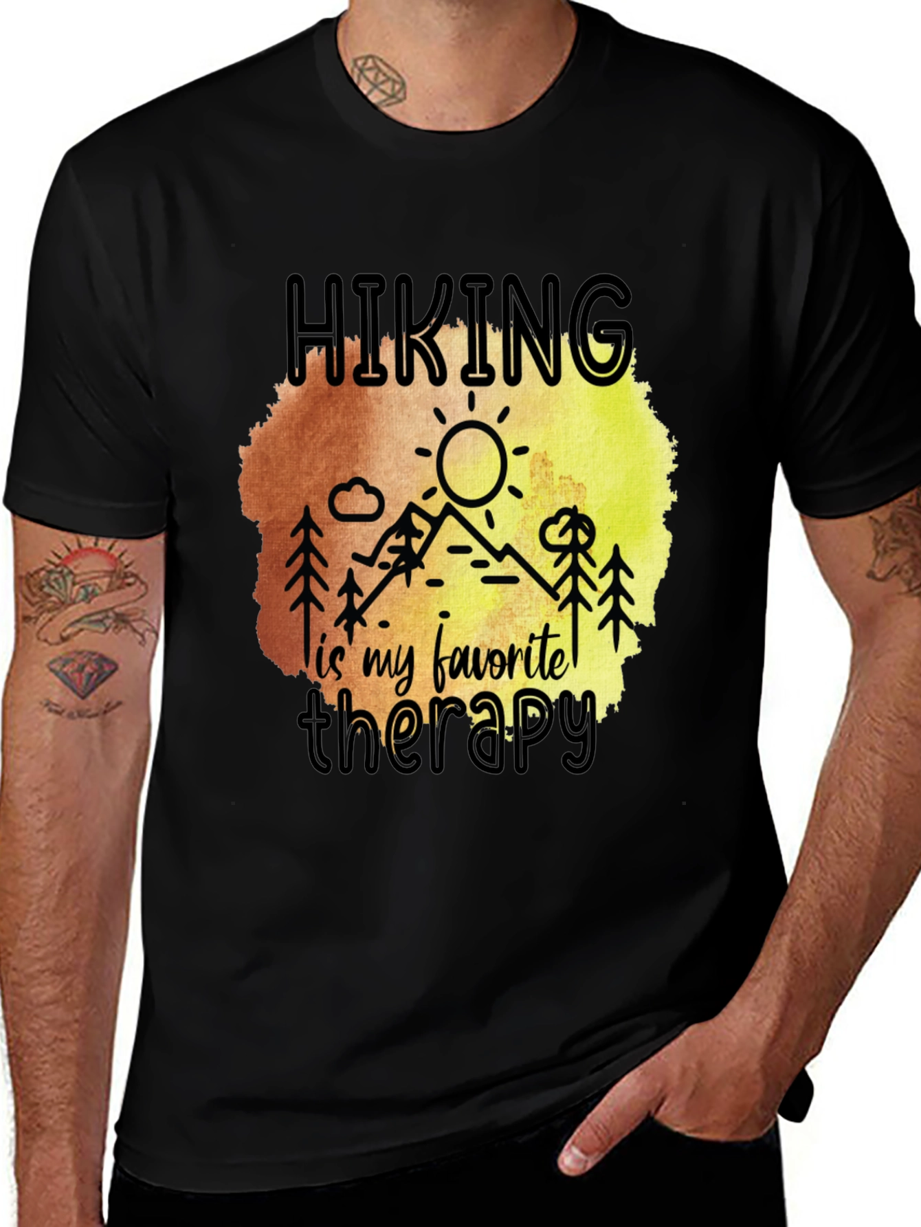 Variant 22 of Hiking Therapy T-Shirt - Nature Lover Apparel