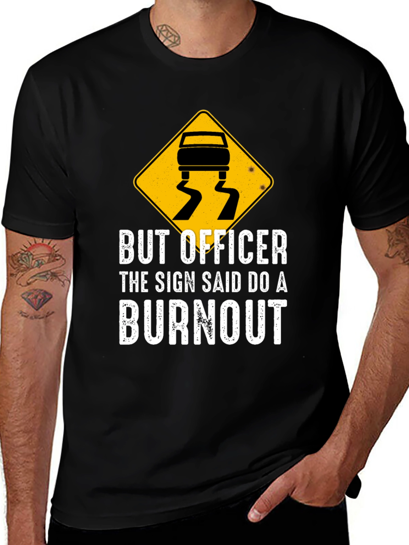 Variant 3 of But Officer Burnout T-Shirt Funny Car Humor Tee
