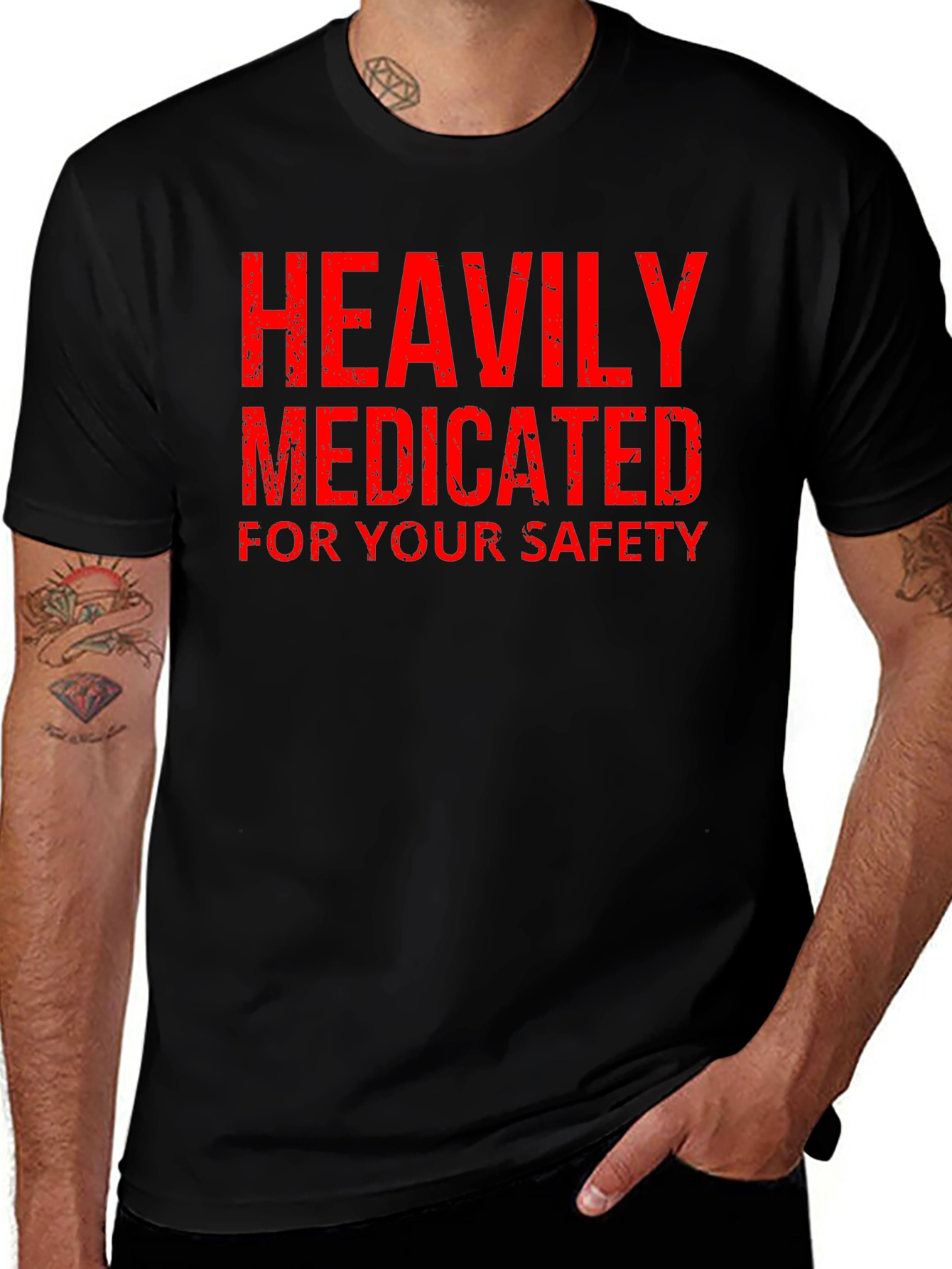 Variant 7 of Heavily Medicated Funny Graphic T-Shirt