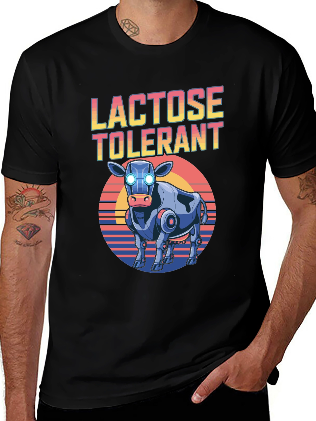 Lactose Tolerant Robot Cow T-Shirt
