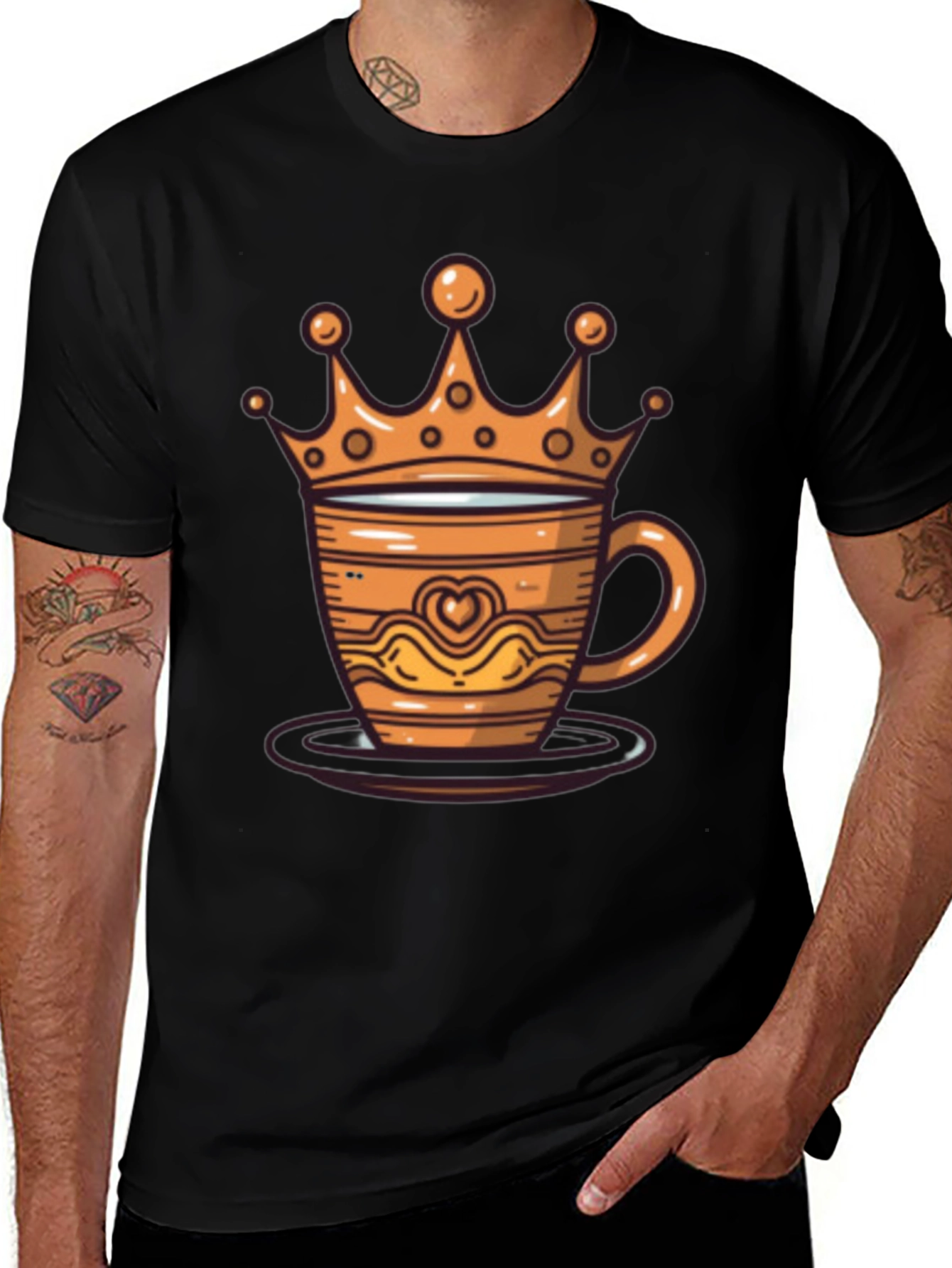 Variant 30 of King Coffee Tee - Crowned Coffee Cup Design