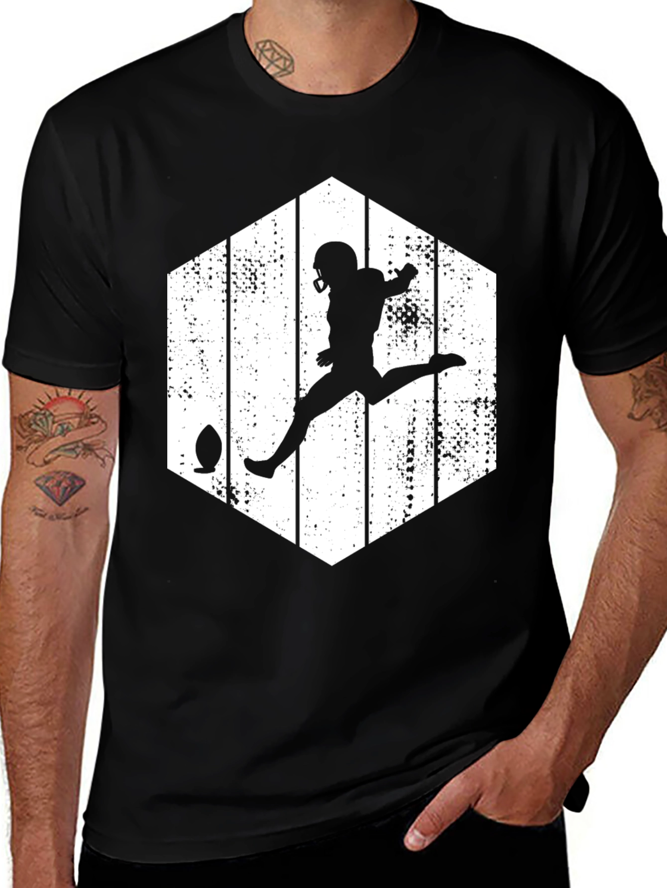 Variant 11 of Football Kicker Graphic T-Shirt