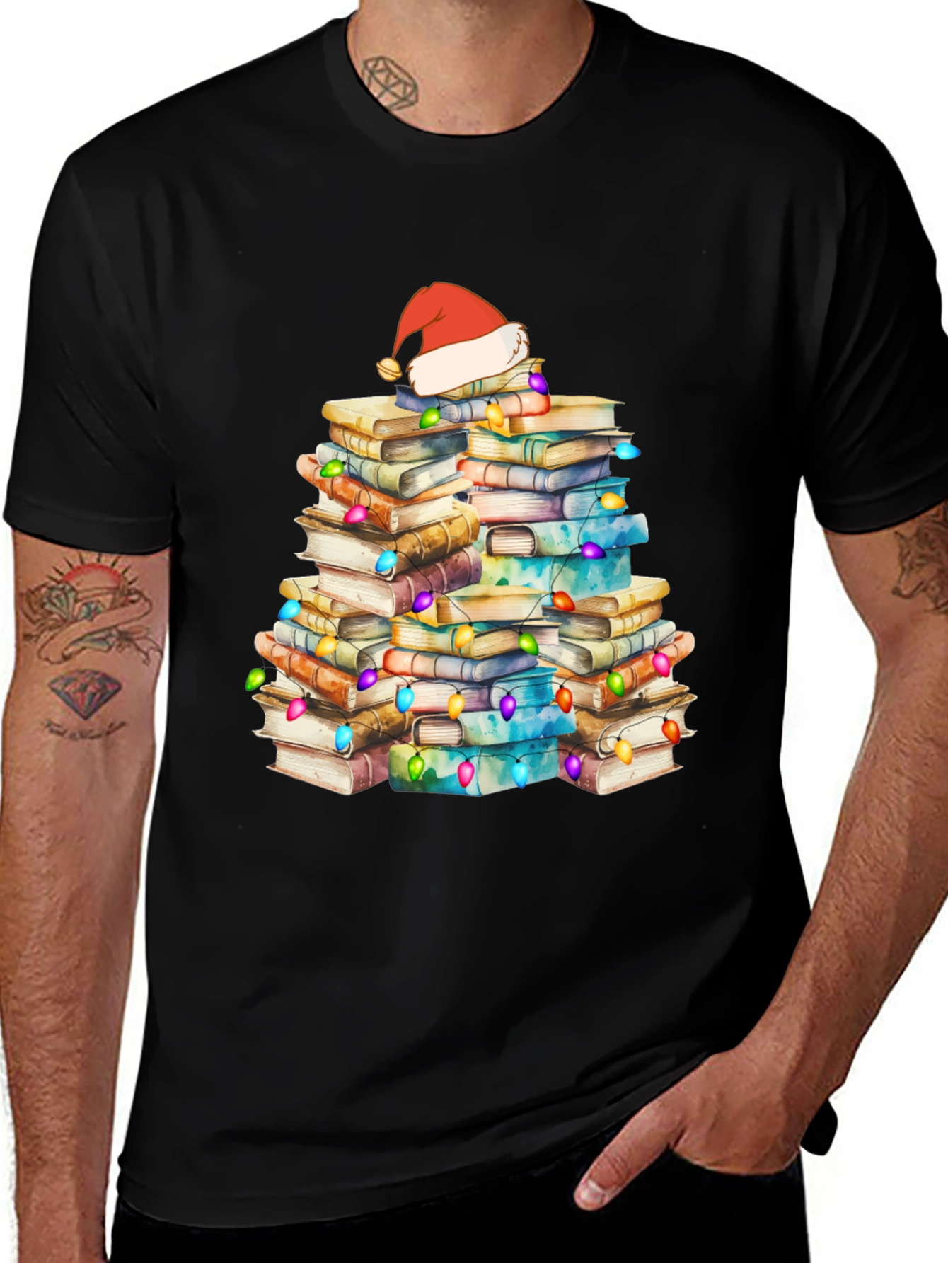 Book Christmas Tree T-Shirt