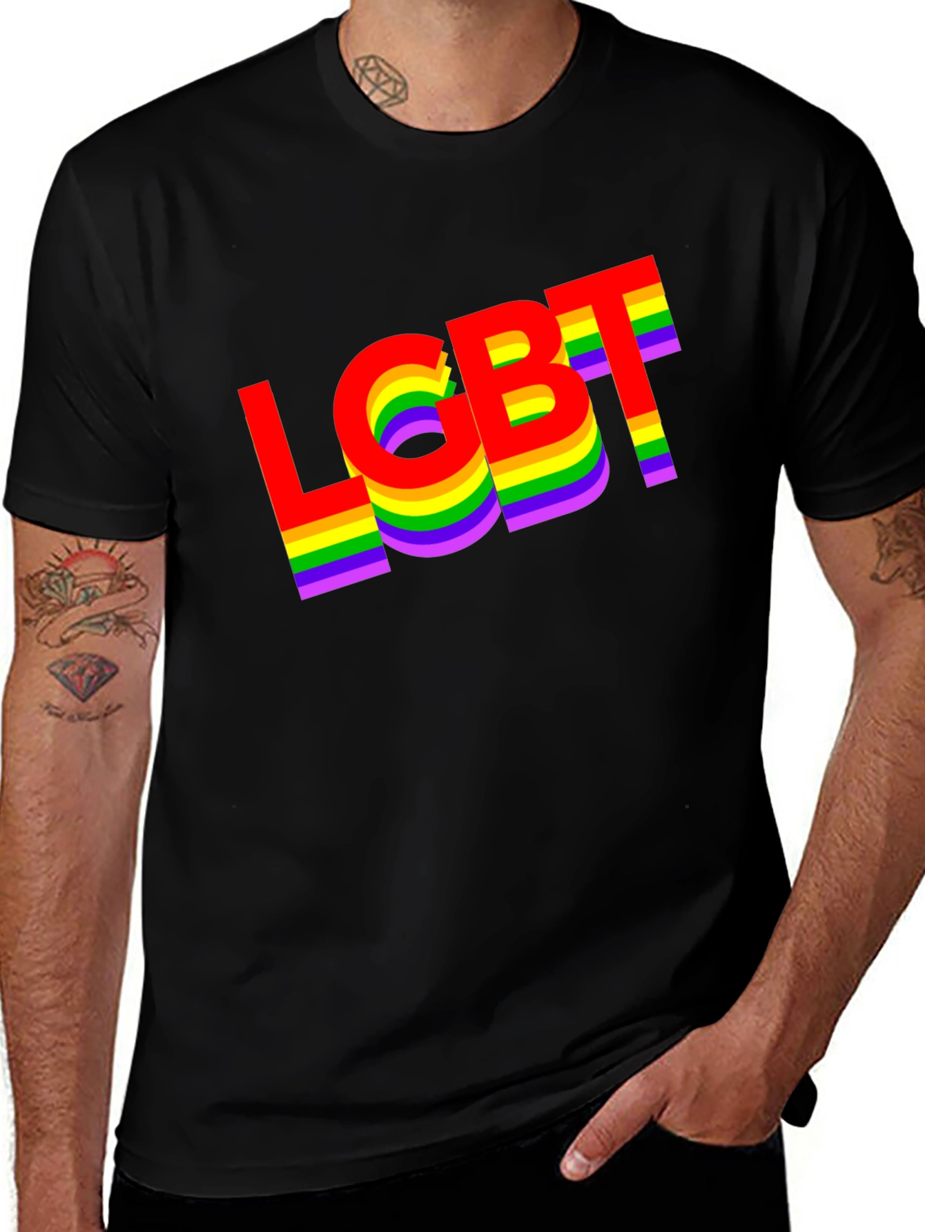 Pride LGBT T-Shirt - Rainbow Graphic Tee
