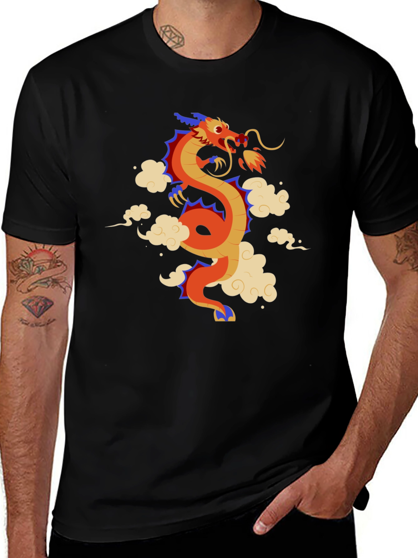 Variant 28 of Dragon Cloud Graphic Tee - Unique Design