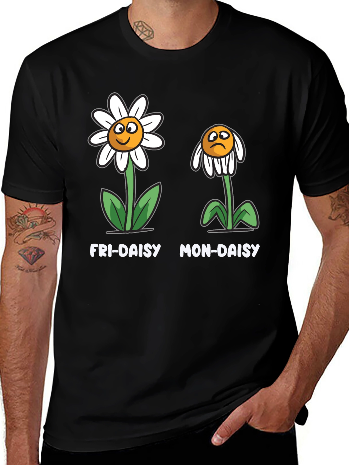 Variant 18 of Fri-Daisy Mon-Daisy Graphic T-Shirt
