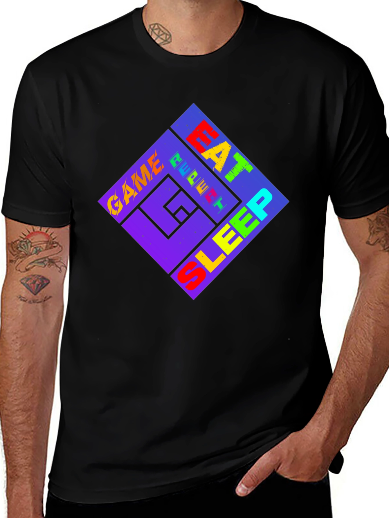 Variant 5 of Game Eat Sleep Repeat T-Shirt - Gamer Lifestyle Tee