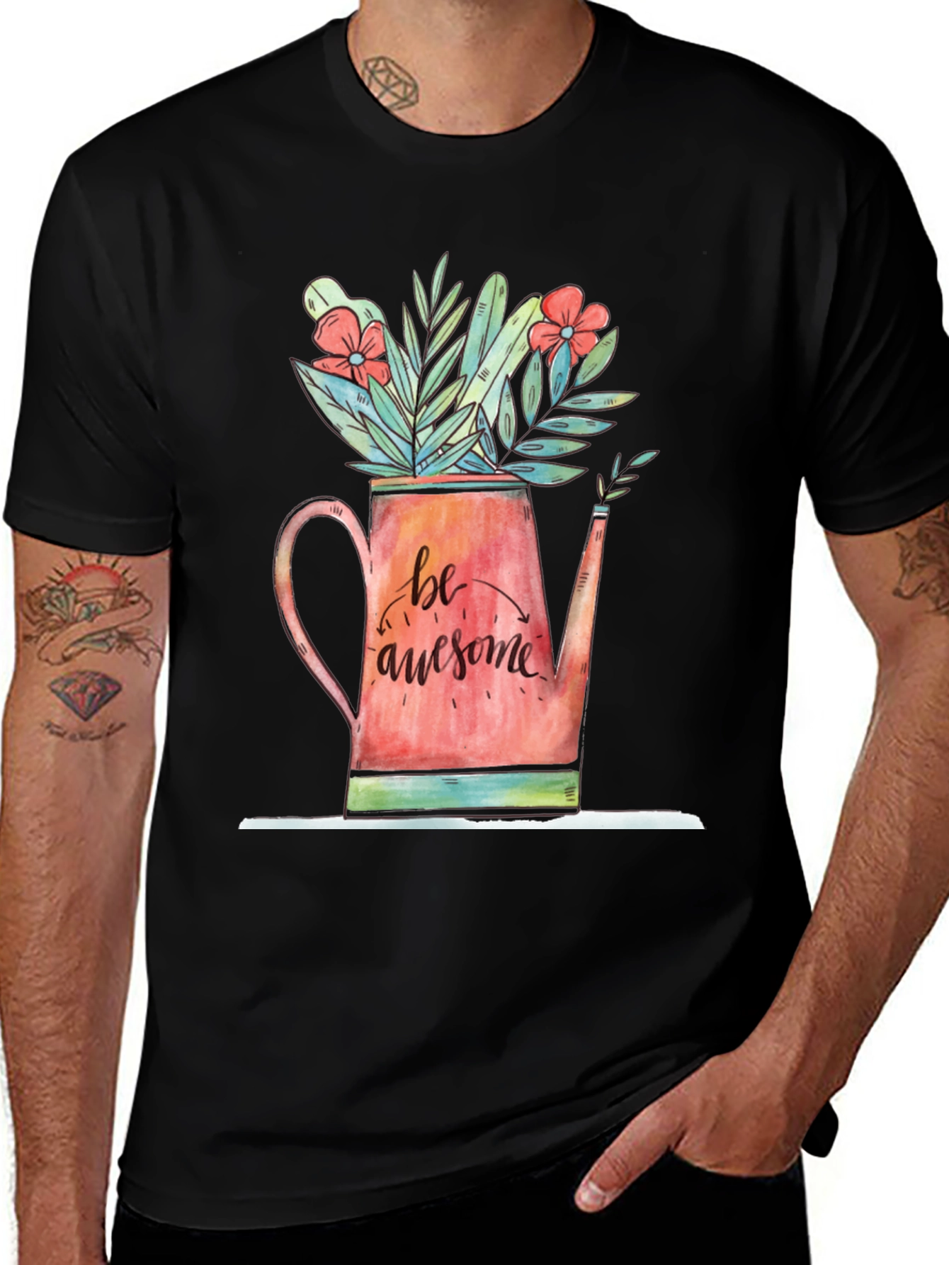 Variant 12 of Be Awesome Watering Can Graphic Tee