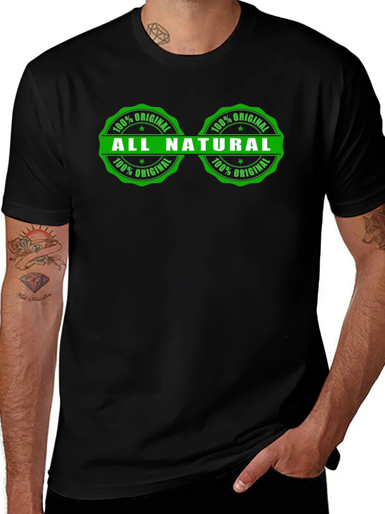 Variant 9 of All Natural 100% Original Graphic T-Shirt