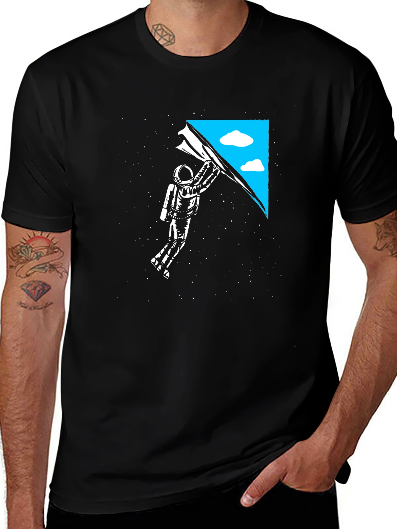 Variant 16 of Astronaut Sky Black T-Shirt