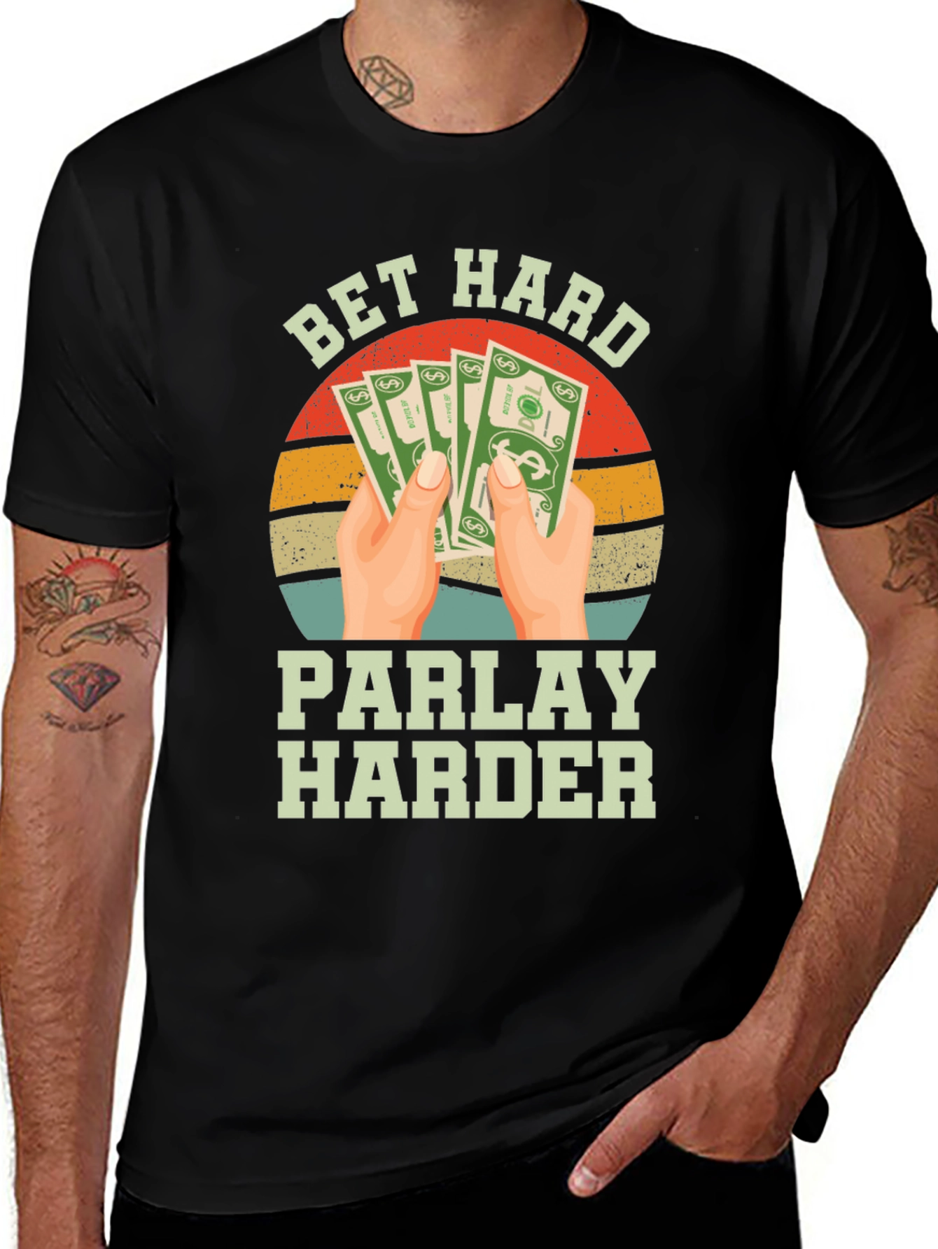 Variant 13 of Bet Hard Parlay Harder T-Shirt, Gambling Shirt